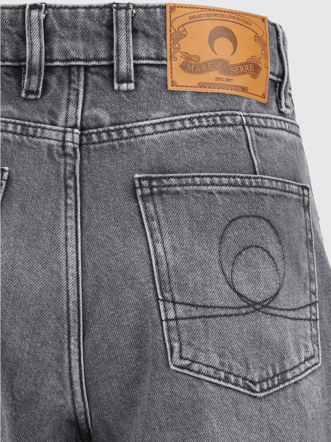 MARINE SERRE VAQUEROS: Vaqueros mujer Marine Serre, Gris - Img 3