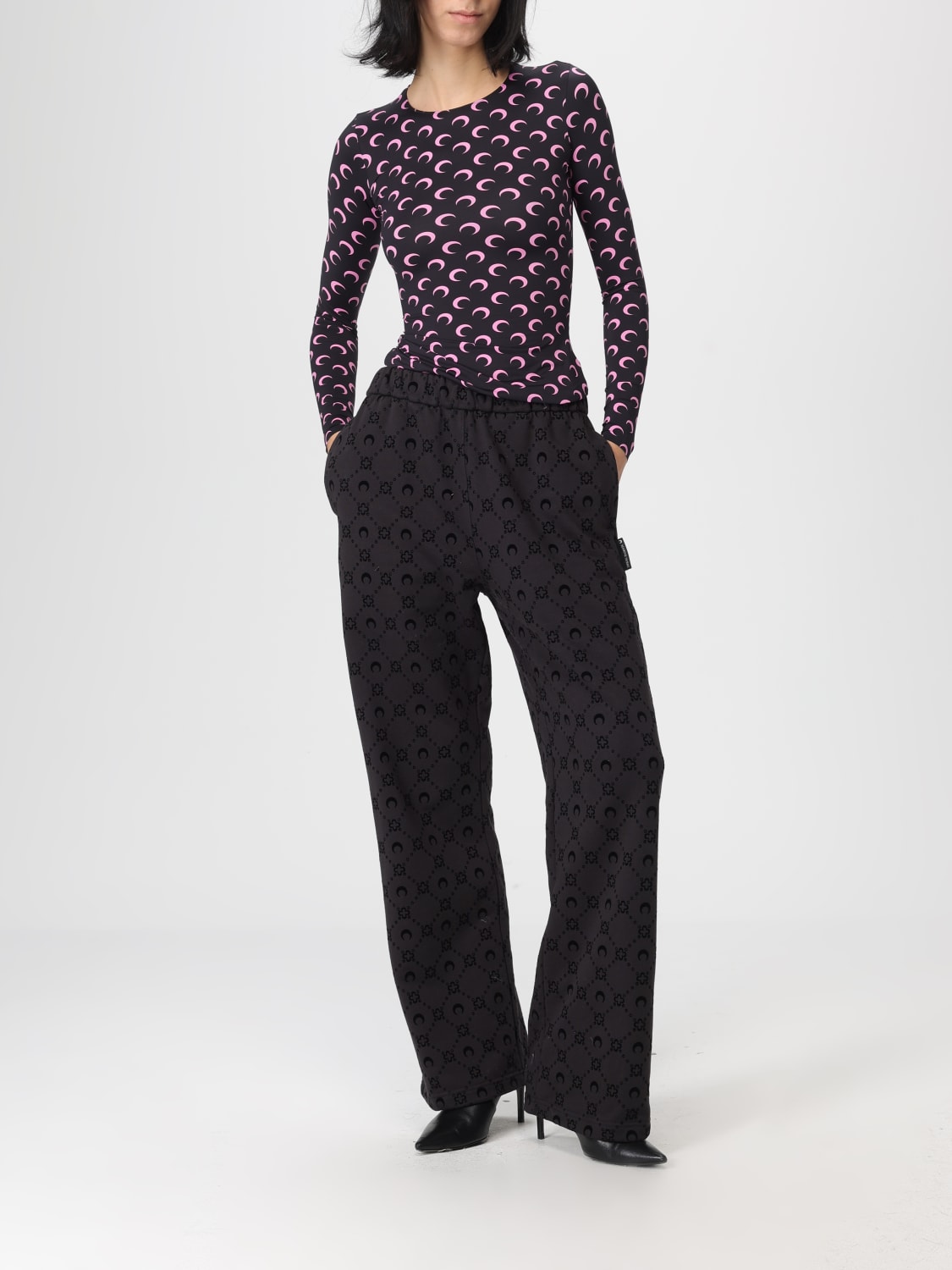 MARINE SERRE PANTALONES: Pantalones mujer Marine Serre, Negro - Img 2