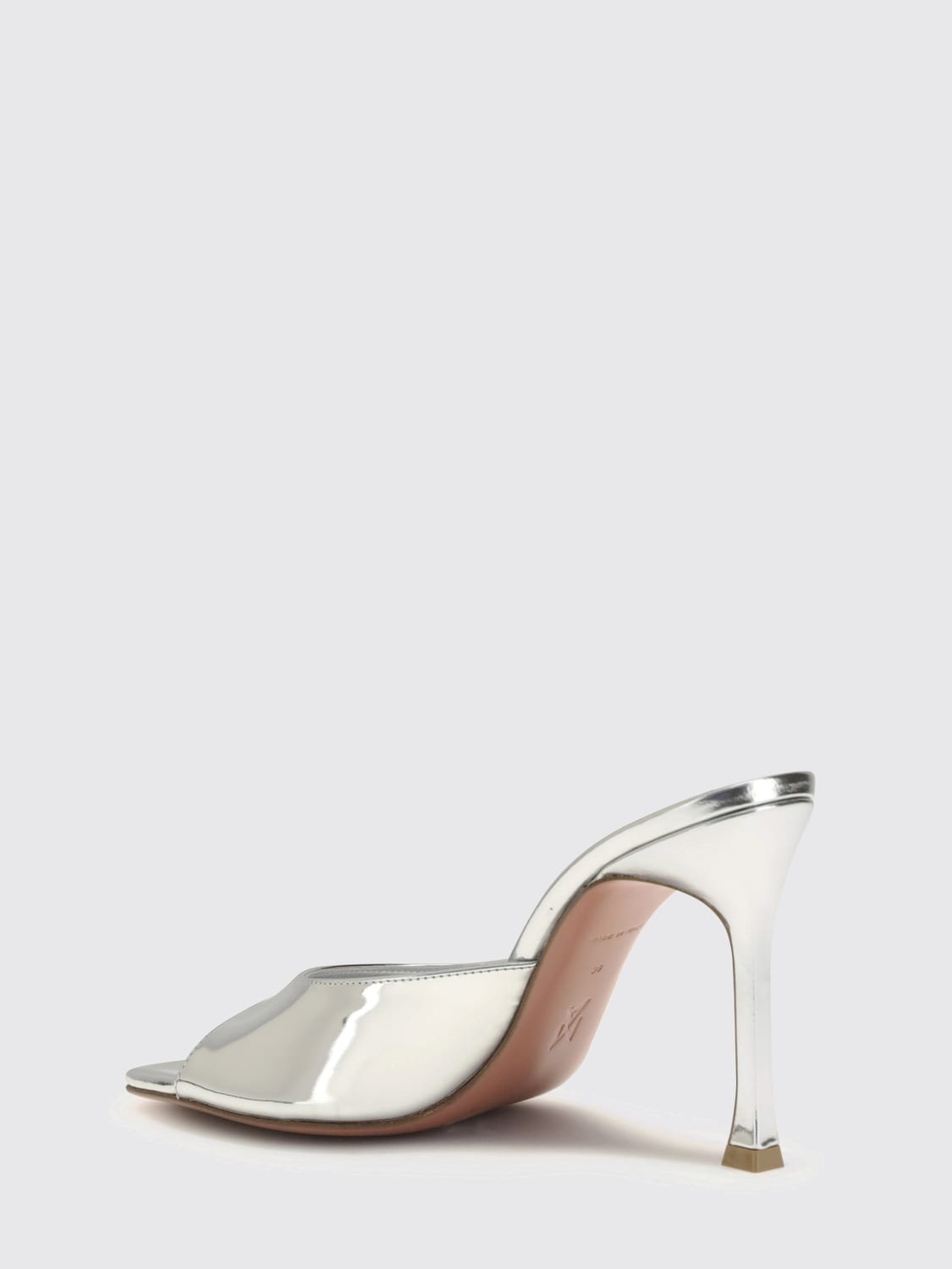AMINA MUADDI HEELED SANDAL: Shoes woman Amina Muaddi, Silver - Img 3
