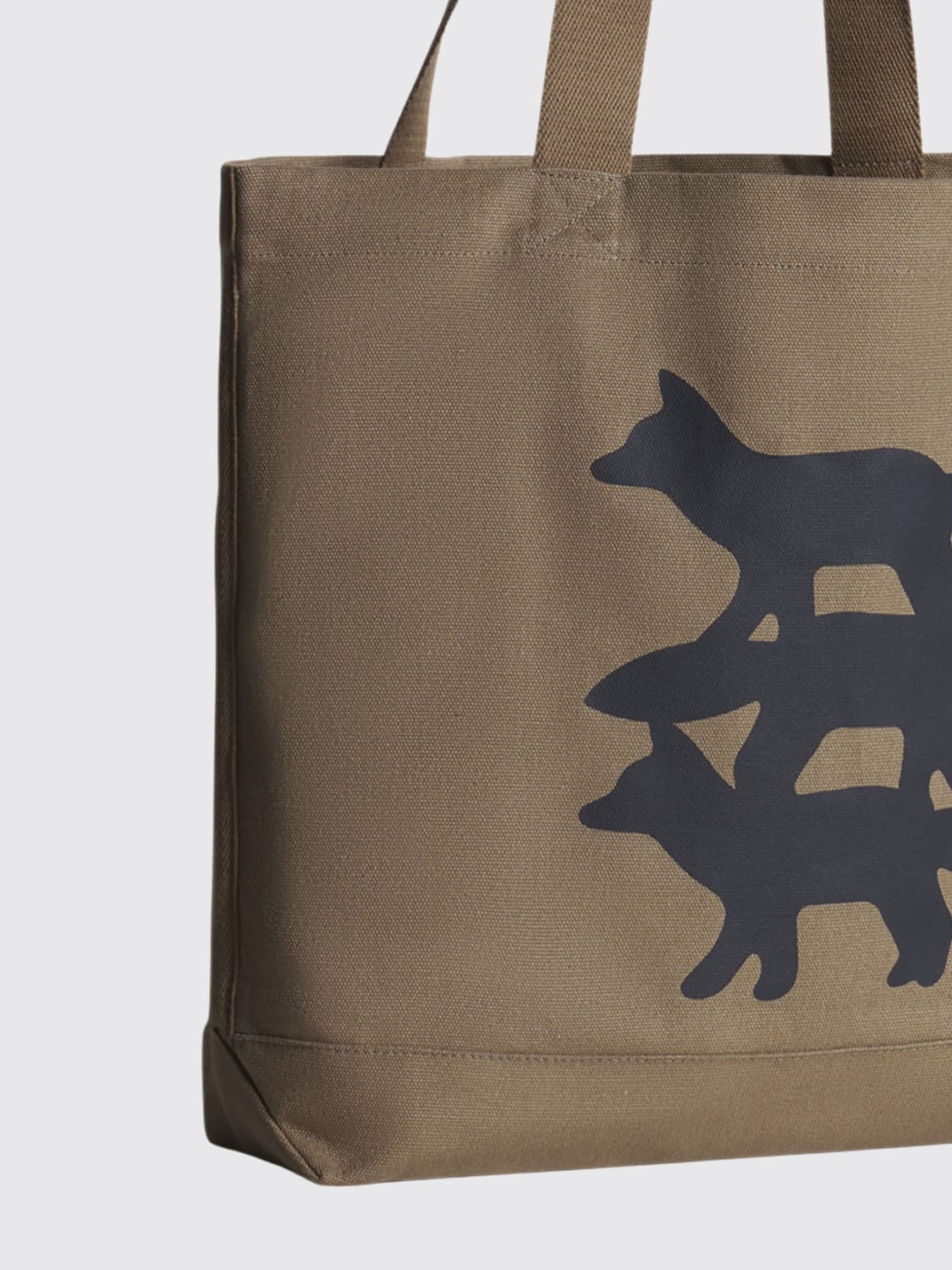 MAISON KITSUNÉ TOTE BAG: Shoulder bag woman Maison KitsunÉ, Brown - Img 3