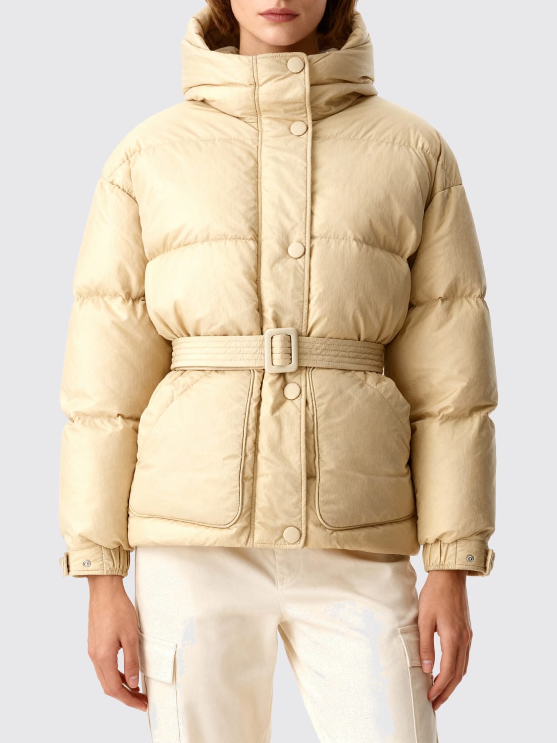 IENKI IENKI GIACCA: Piumino con cappuccio in nylon Ienki Ienki, Beige - Img 1