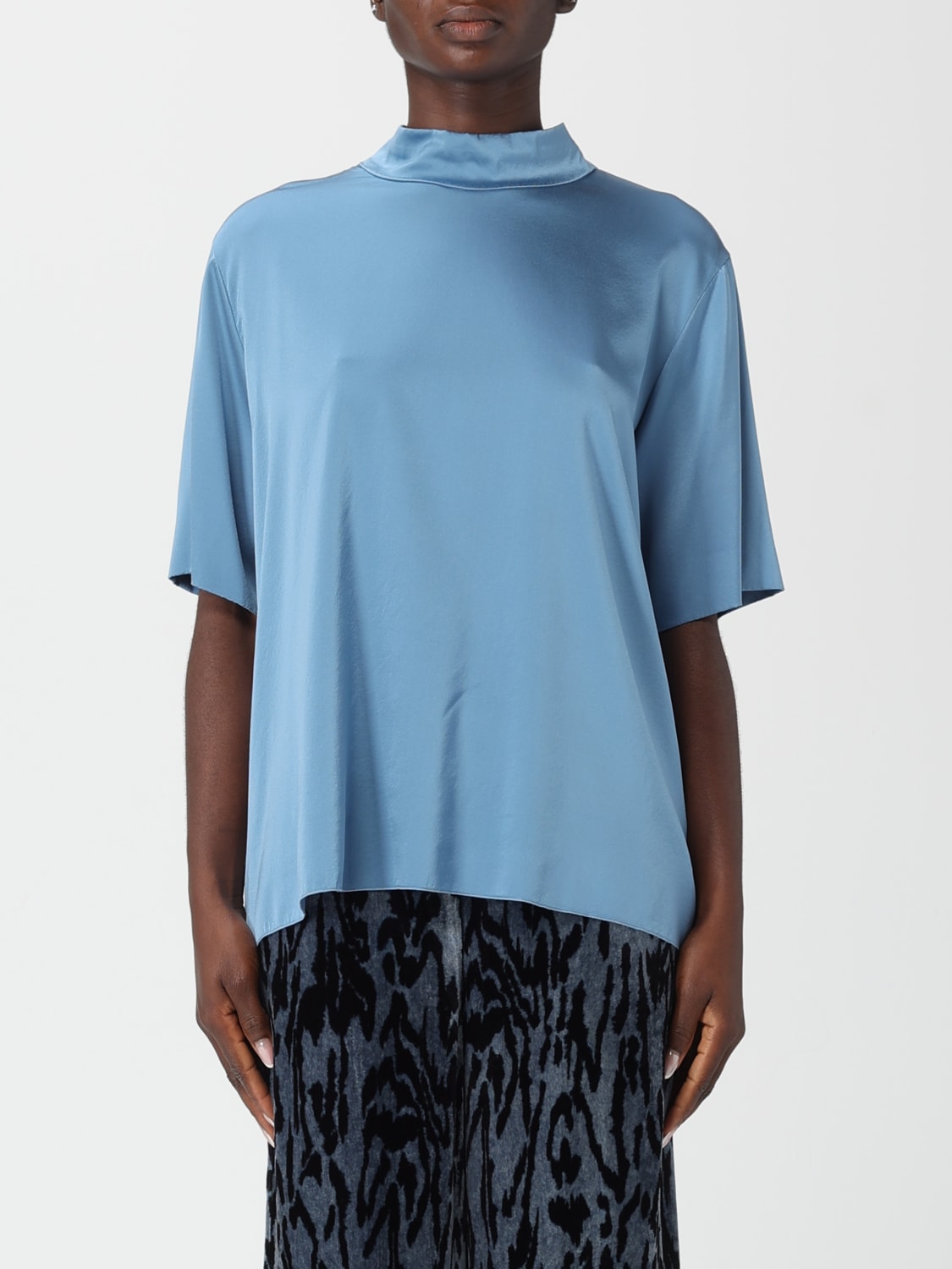 FORTE FORTE TOP: Top di seta Forte Forte, Azzurro - Img 1