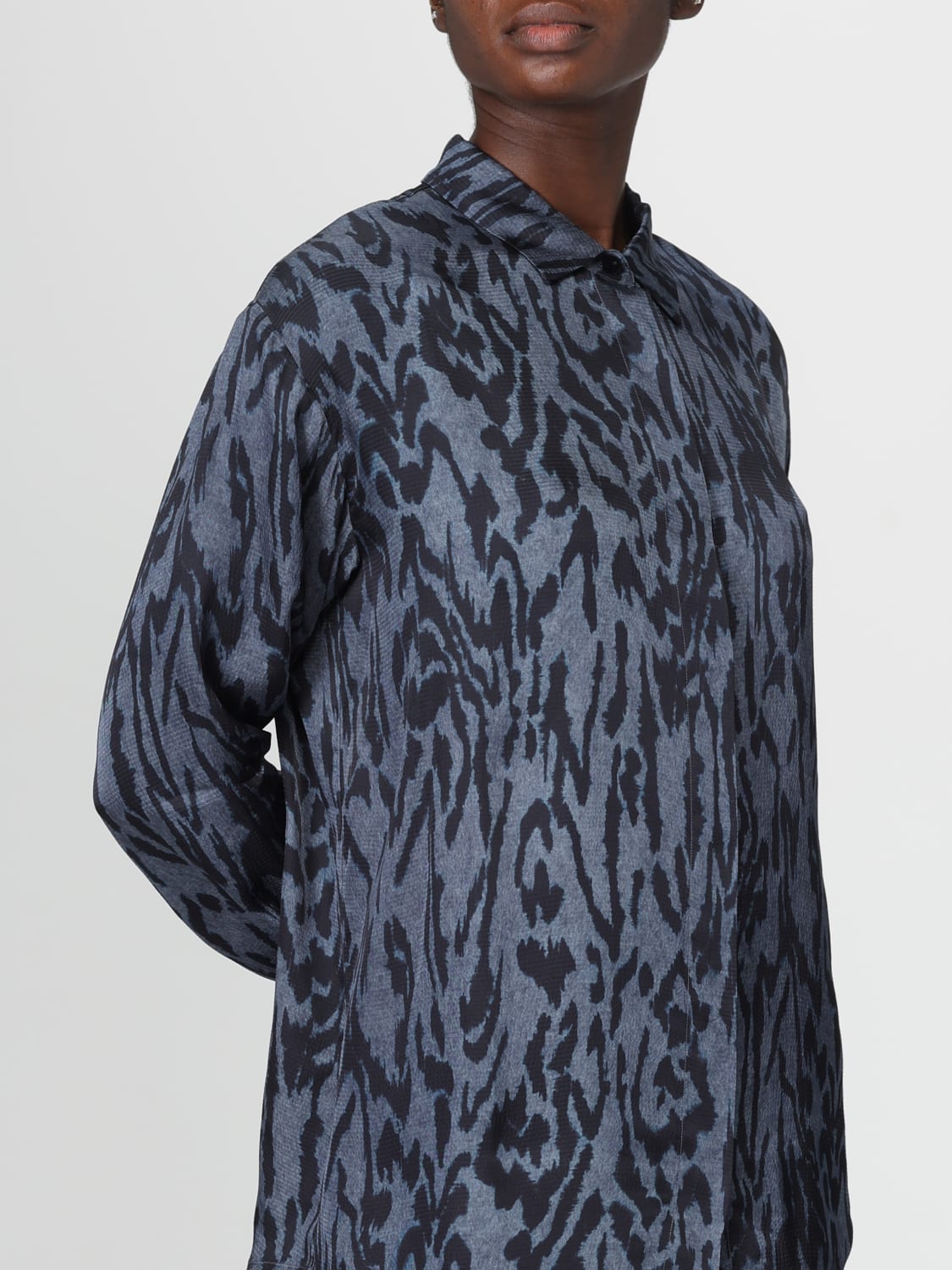 FORTE FORTE HEMDBLUSE: Hemdbluse damen Forte Forte, Blau - Img 4