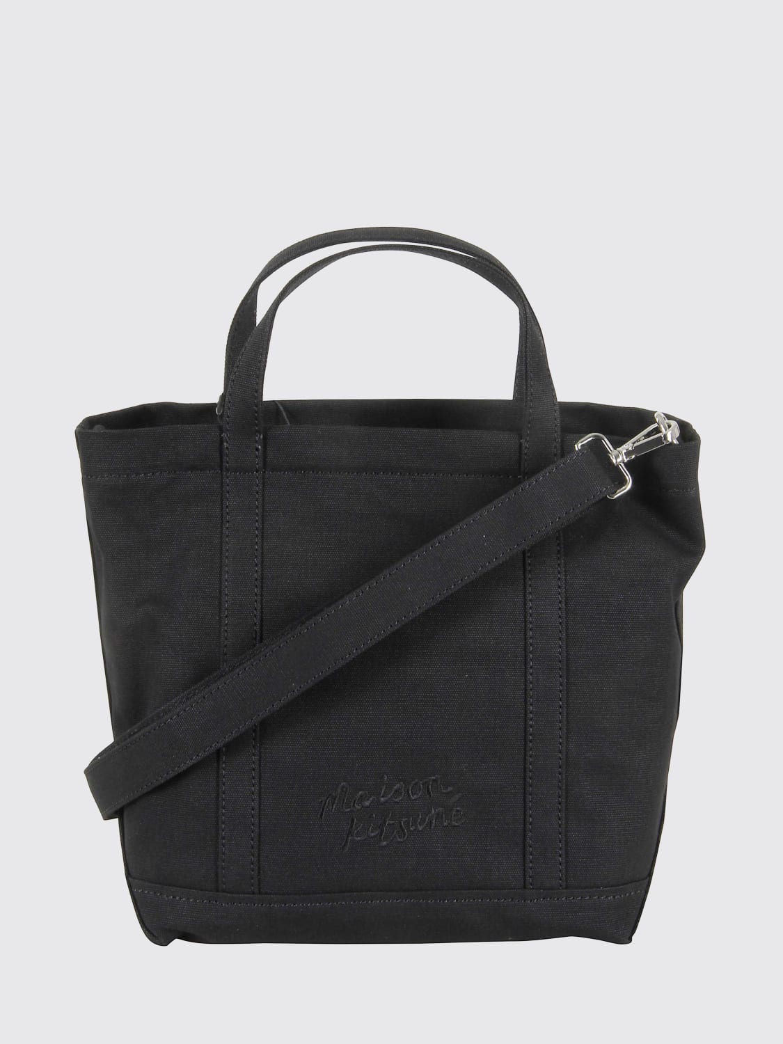 MAISON KITSUNÉ 手提包: 肩包 女士 Maison KitsunÉ, 黑色 - Img 2