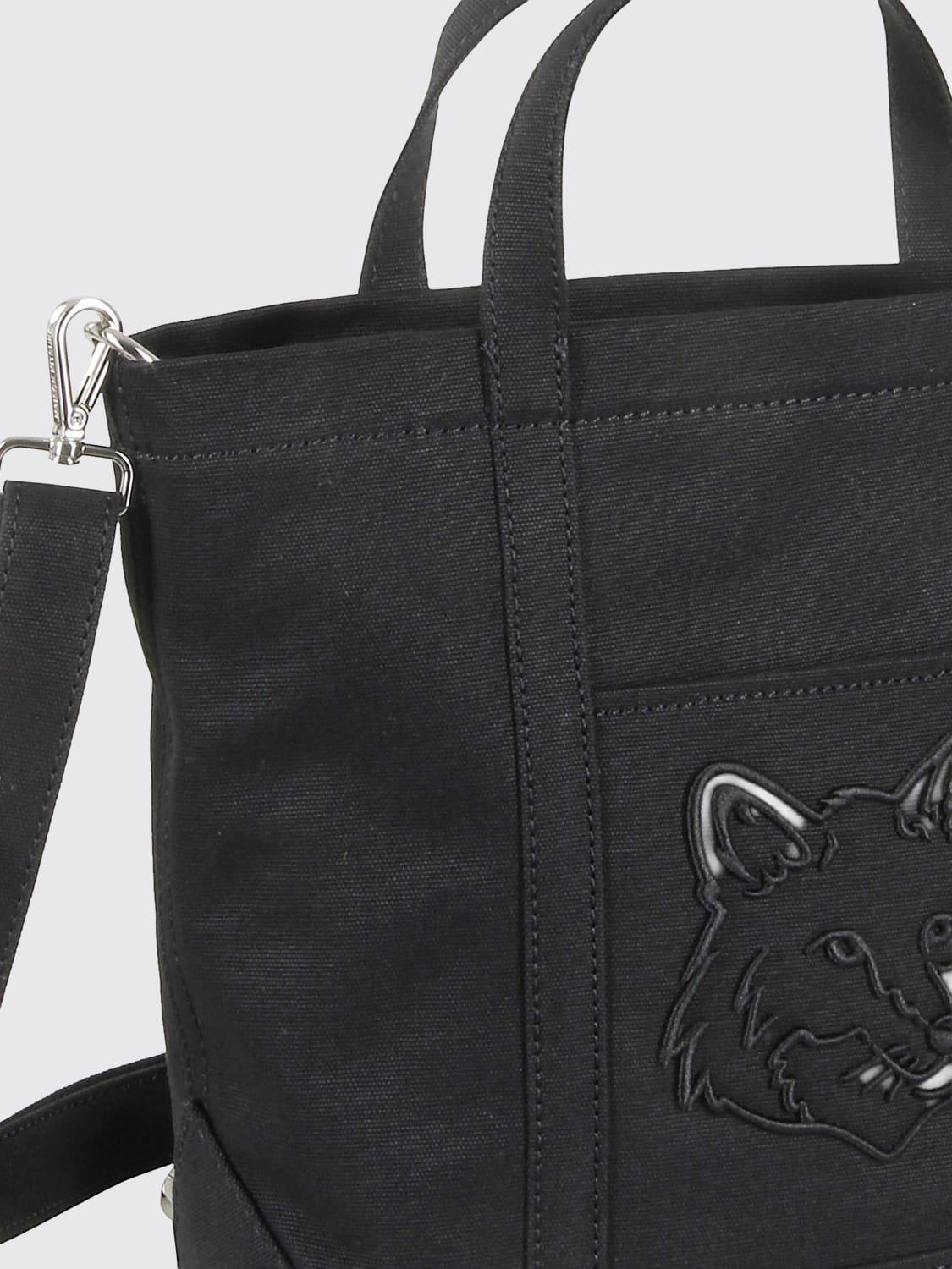 MAISON KITSUNÉ 手提包: 肩包 女士 Maison KitsunÉ, 黑色 - Img 3