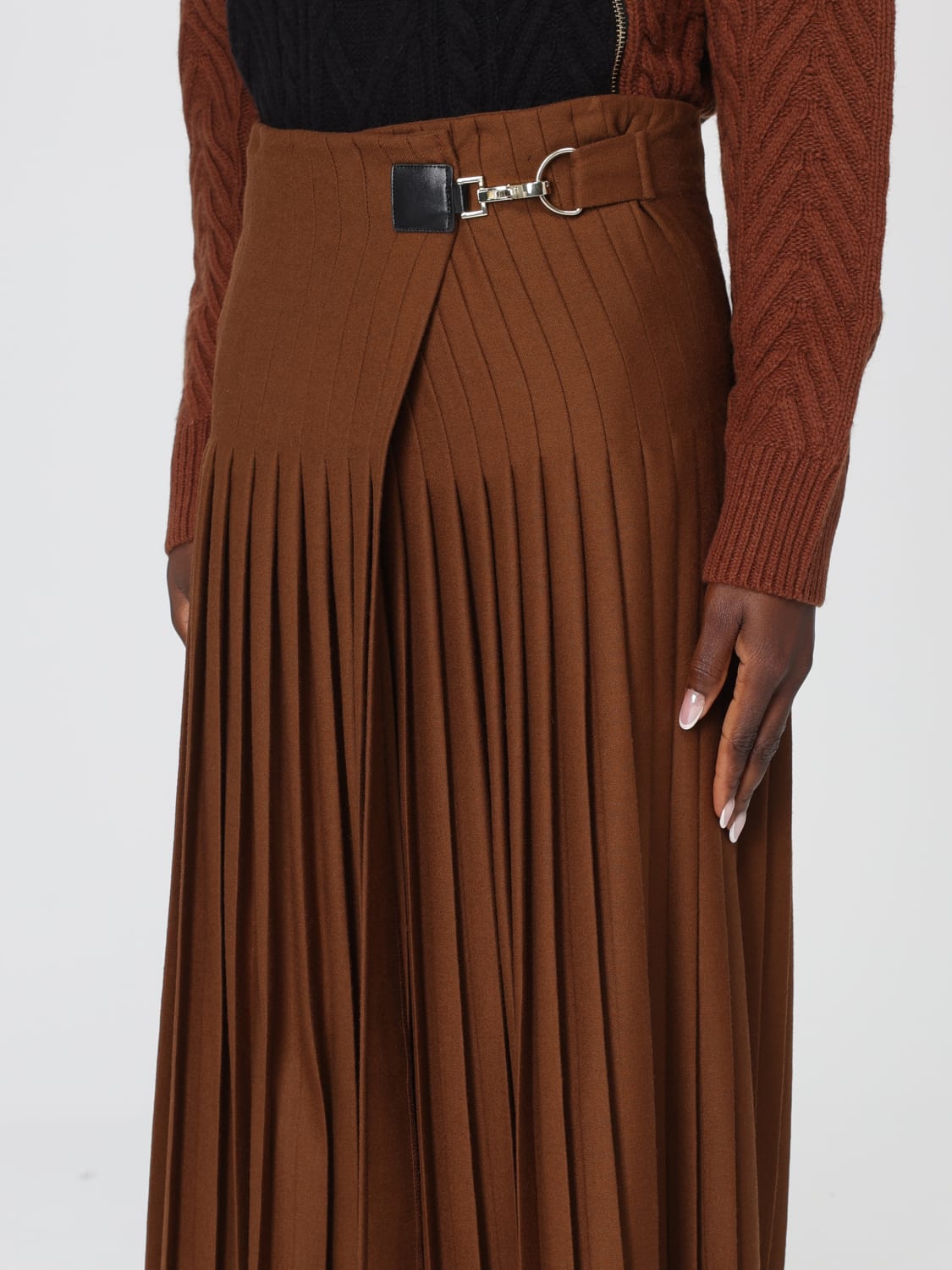 SEMICOUTURE FALDA: Falda mujer Semicouture, Marrón - Img 3