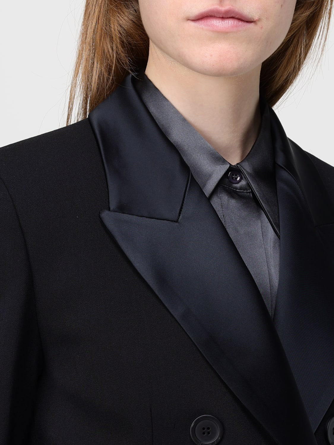 SEMICOUTURE GIACCA: Blazer doppiopetto Semicouture in lana , Nero - Img 5