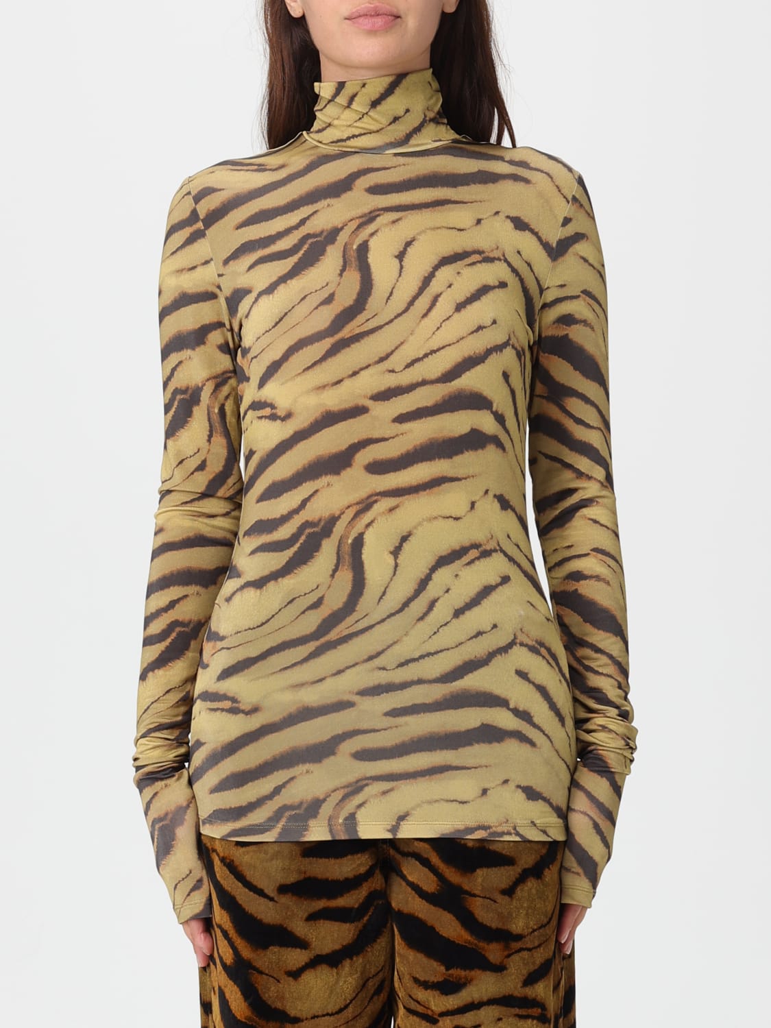 GANNI TOP: Sweater woman Ganni, Kaki - Img 1