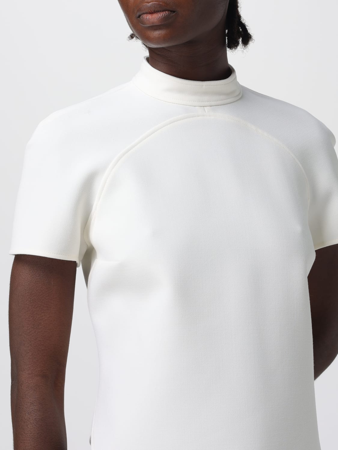 COURRÈGES TOP: Top in misto lana CourrÈges, Bianco - Img 4