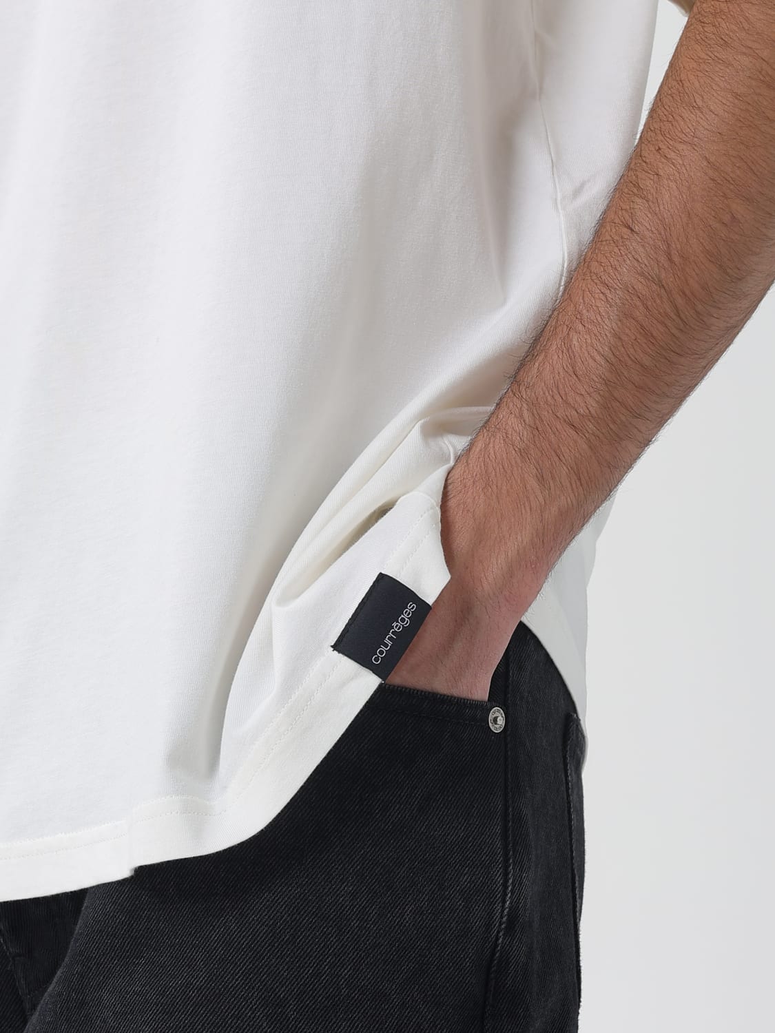 COURRÈGES T-SHIRT: T-shirt men CourrÈges, White - Img 4
