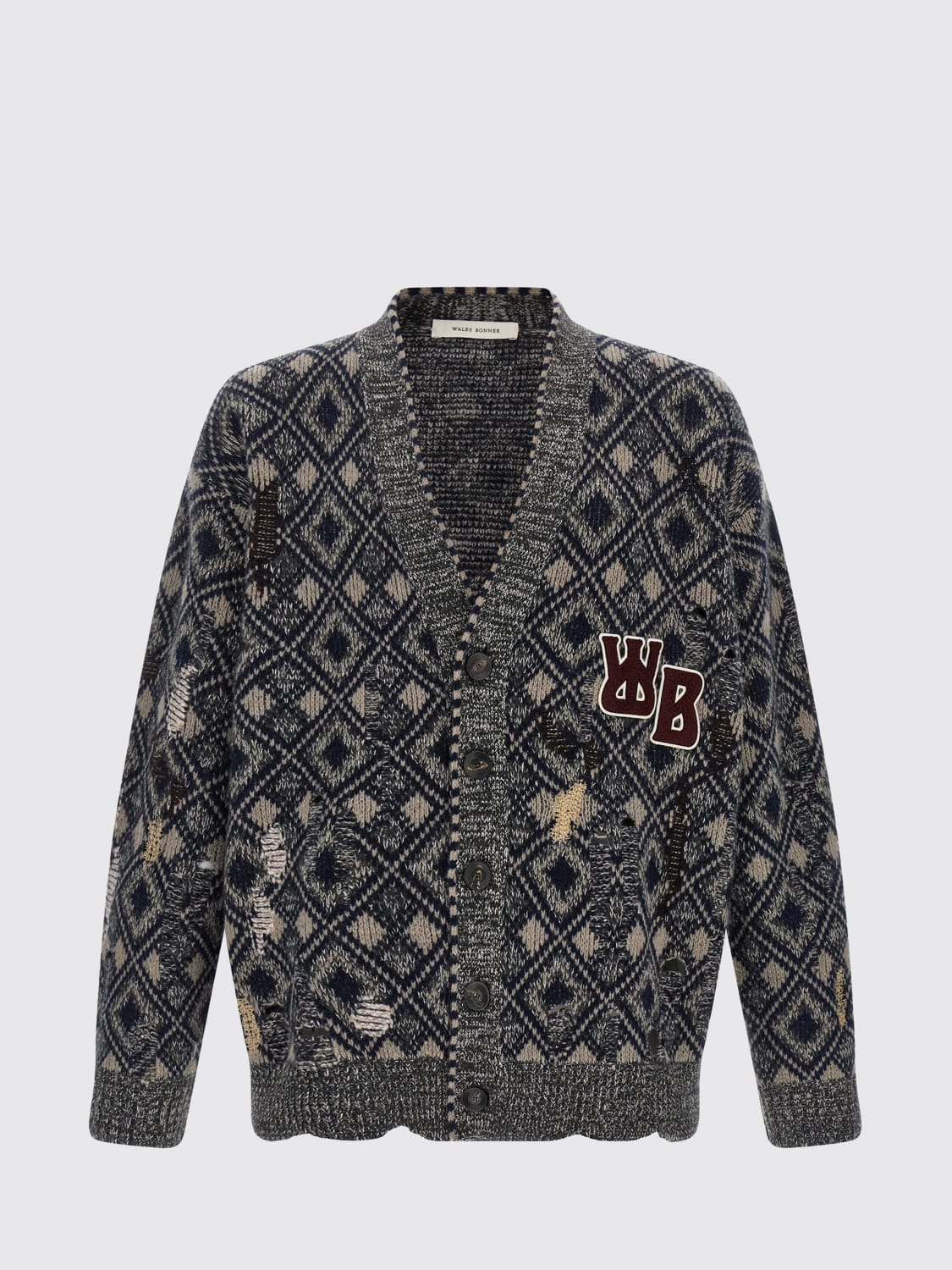 WALES BONNER SWEATER: Cardigan men Wales Bonner, Multicolor - Img 1