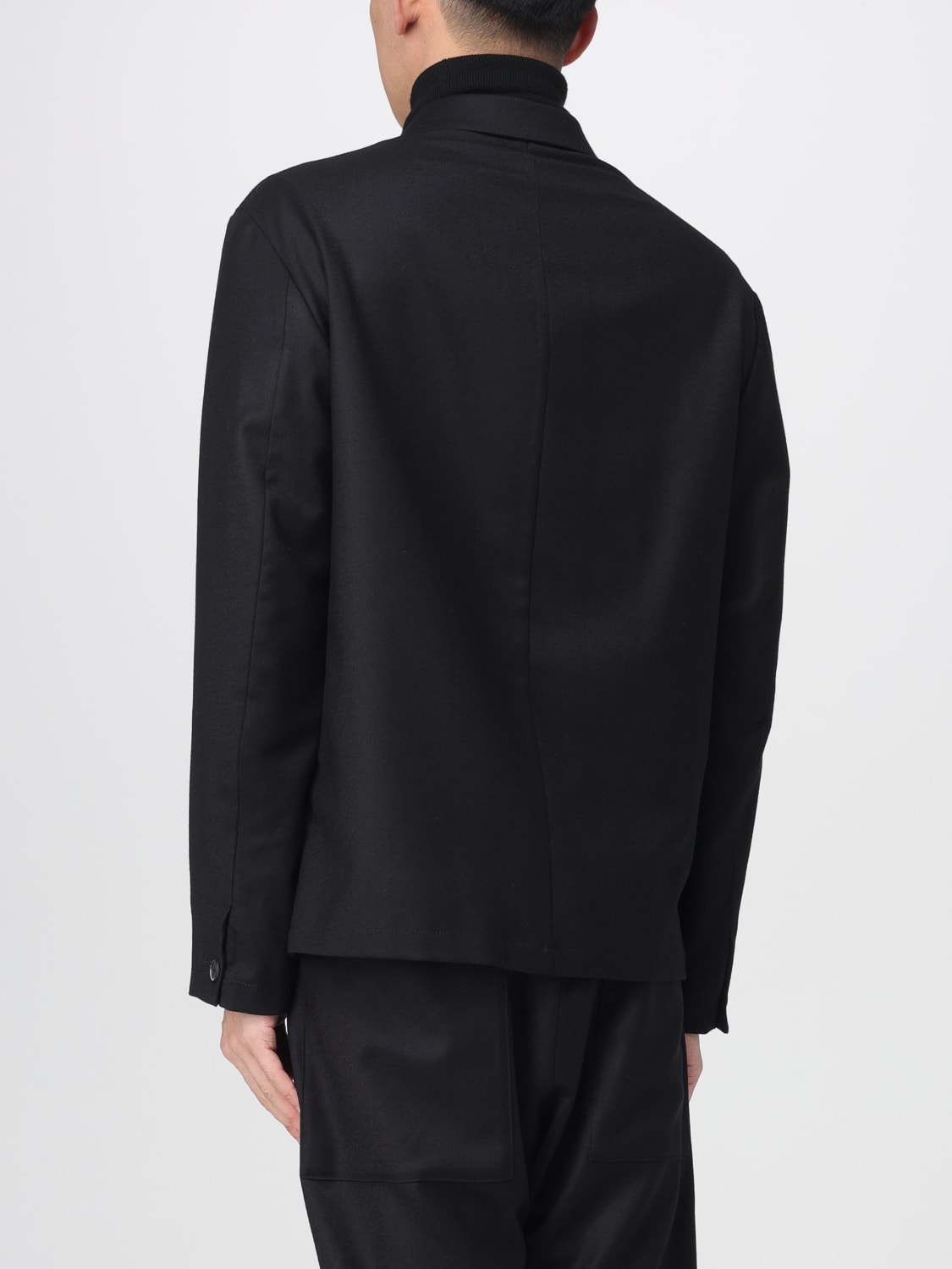 BARENA GIACCA: Overshirt Barena in lana , Nero - Img 2