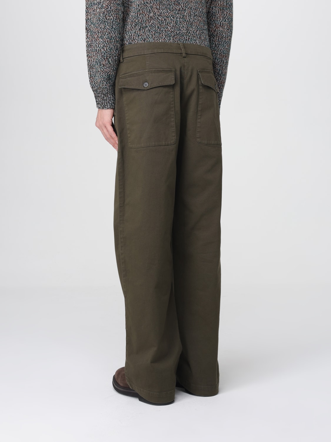 BARENA PANTALONI: Pantaloni straight Barena in cotone , Verde - Img 2