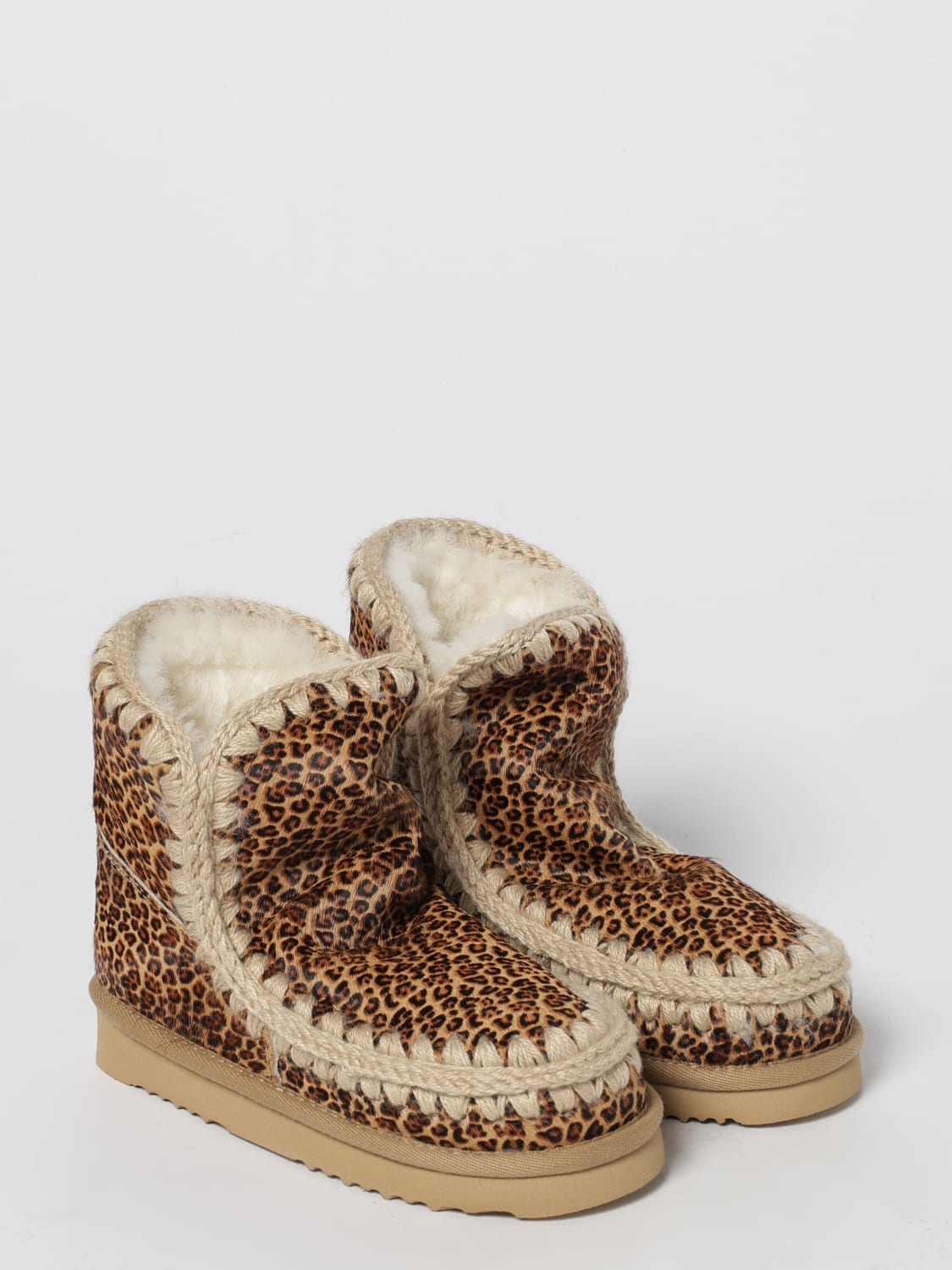 MOU BOOTS: Flat ankle boot woman Mou, Brown - Img 2