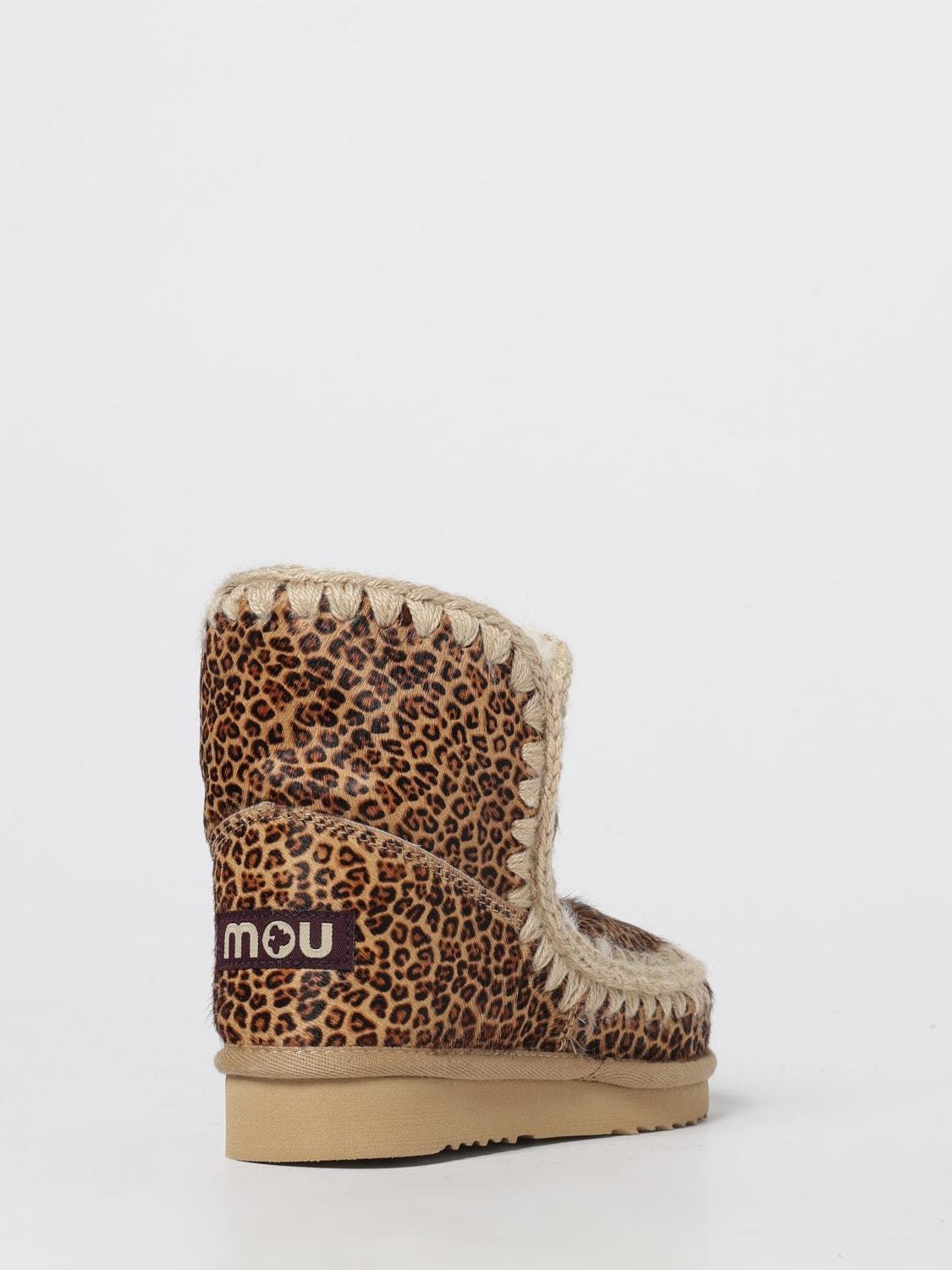MOU BOOTS: Flat ankle boot woman Mou, Brown - Img 3