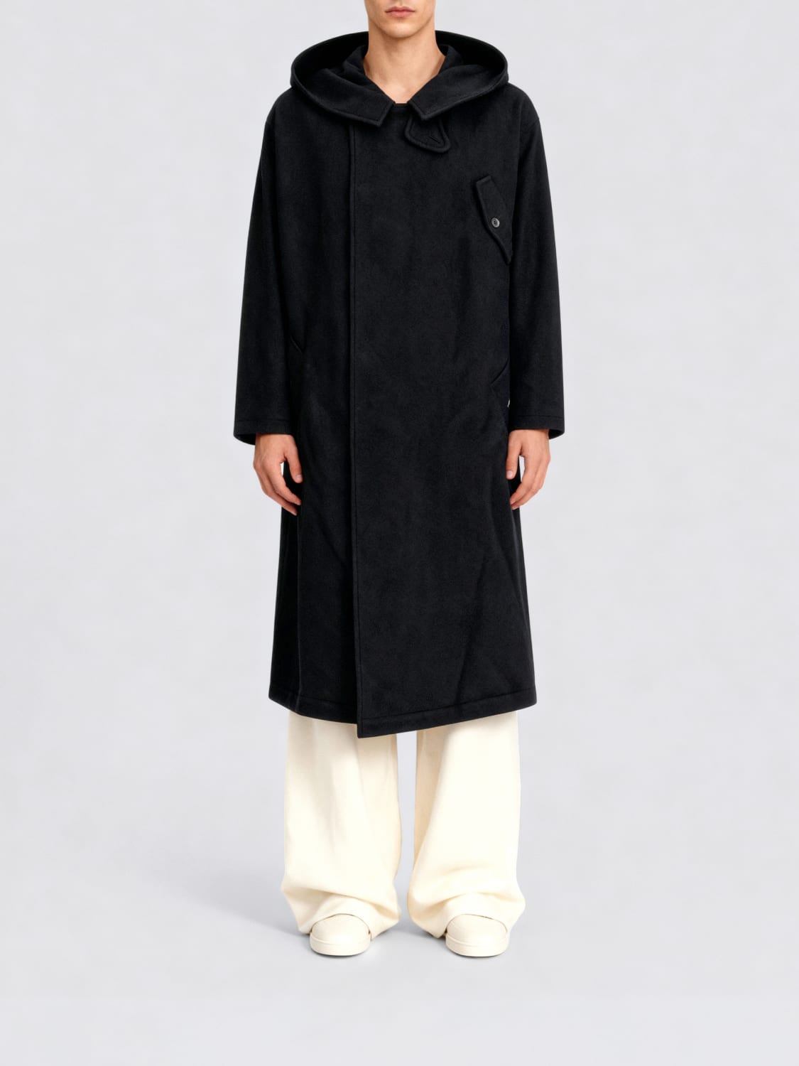 YOHJI YAMAMOTO COAT: Trench coat men Yohji Yamamoto, Black - Img 1