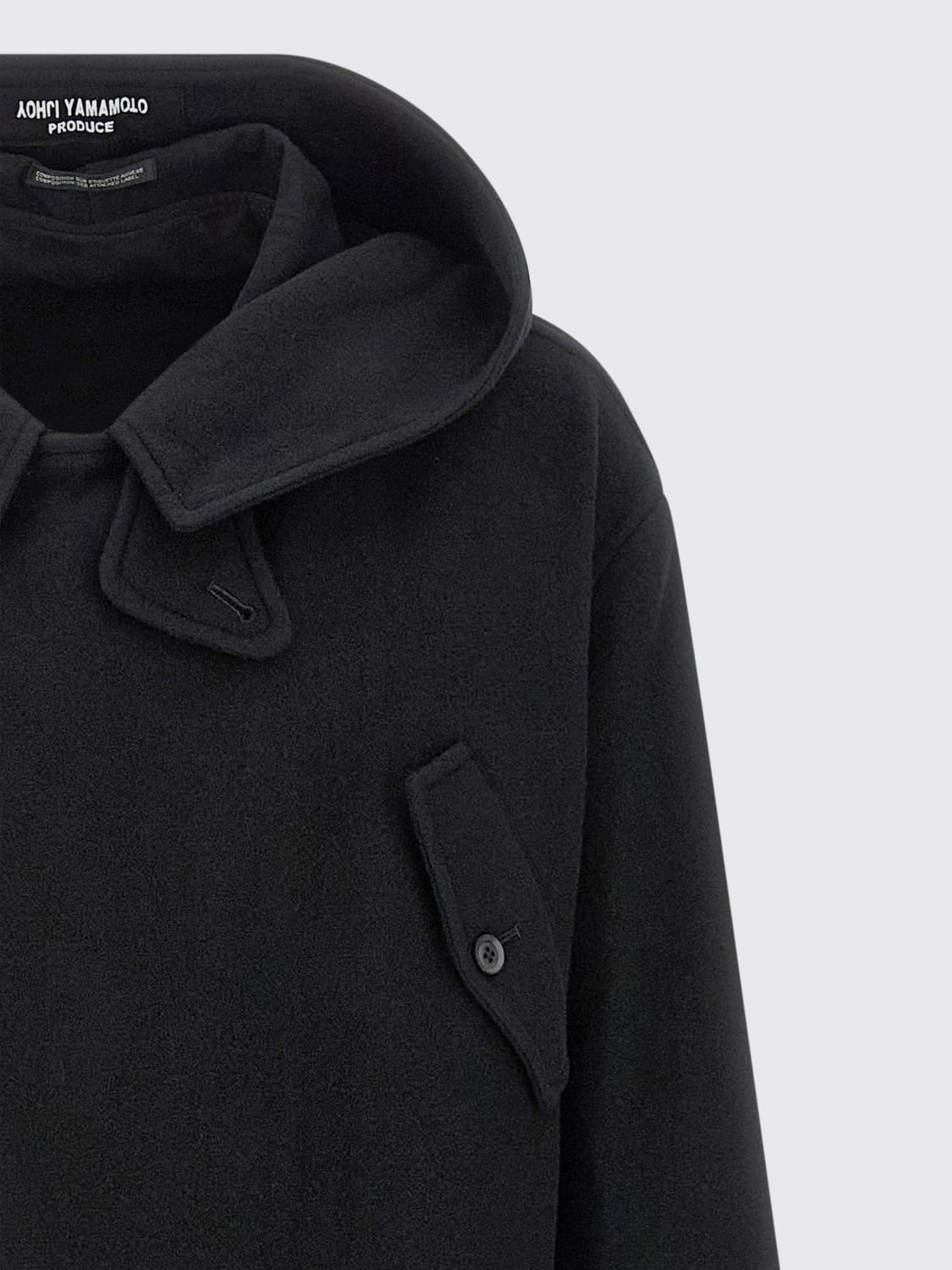 YOHJI YAMAMOTO COAT: Trench coat men Yohji Yamamoto, Black - Img 4