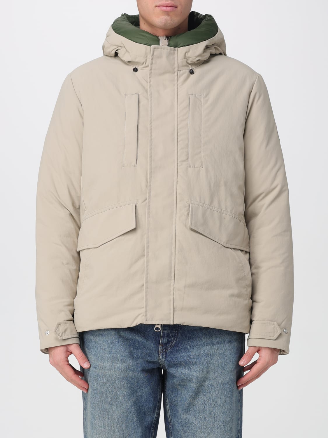 SAVE THE DUCK CAPPOTTO: Parka con cappuccio Save The Duck, Beige - Img 1