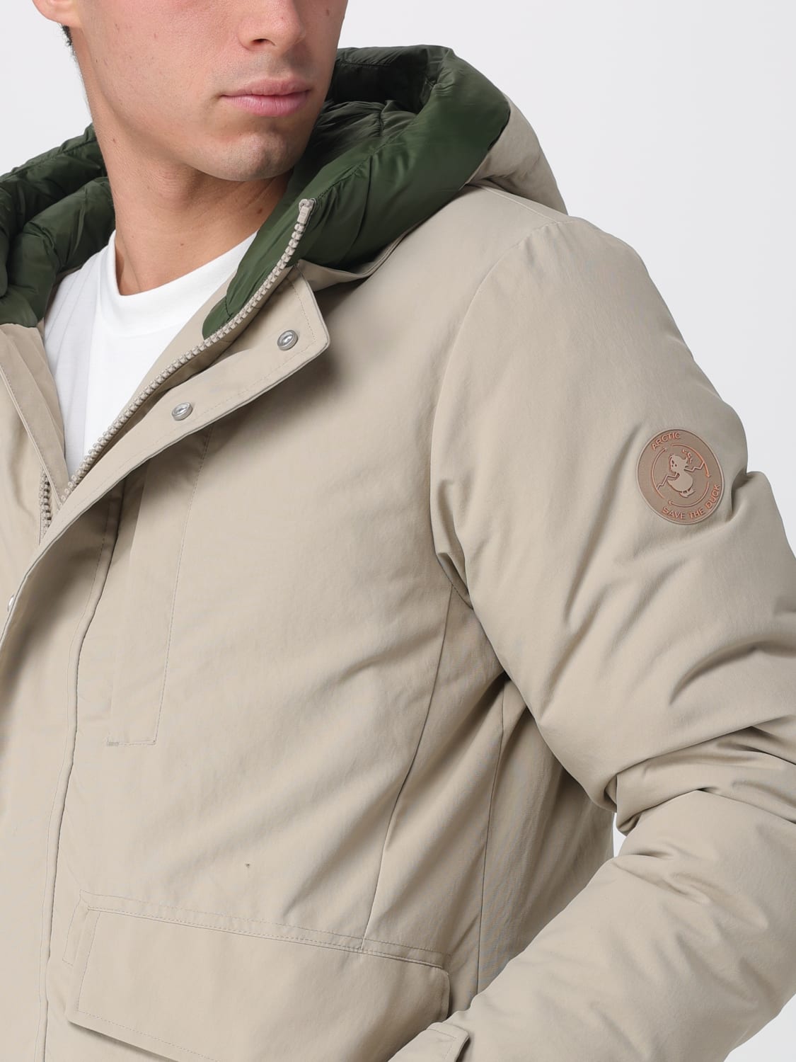 SAVE THE DUCK CAPPOTTO: Parka con cappuccio Save The Duck, Beige - Img 4