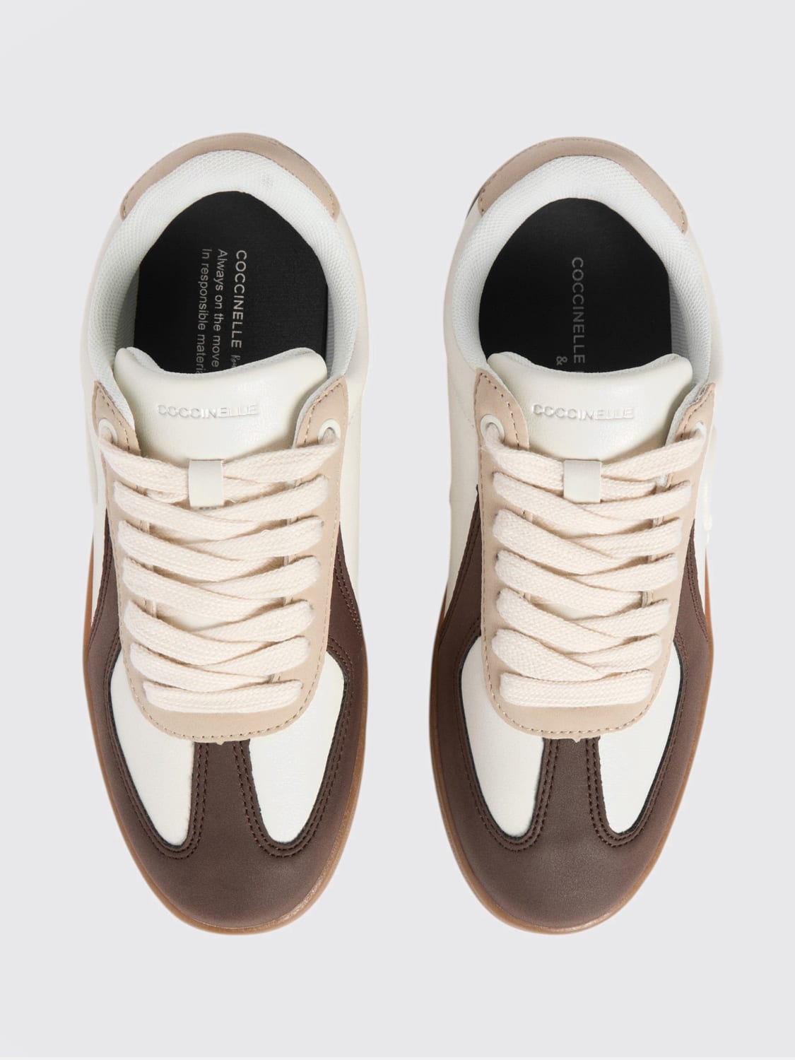 COCCINELLE SNEAKERS: Sneakers C-Style 90 Coccinelle in pelle , Bianco - Img 4