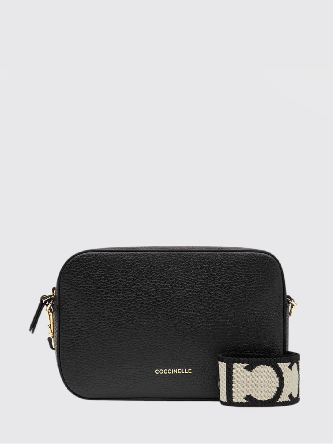 COCCINELLE BORSA MINI: Borsa Tebe Small Coccinelle in pelle a grana , Nero - Img 1