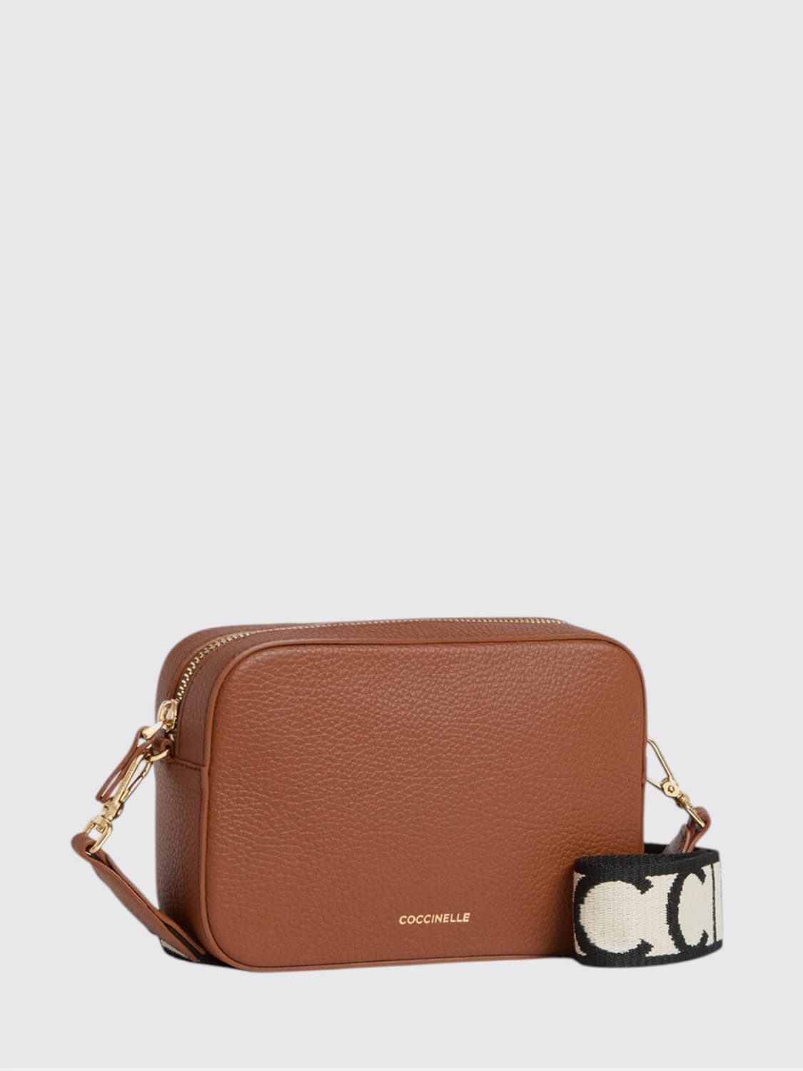 COCCINELLE BORSA MINI: Borsa Tebe Small Coccinelle in pelle a grana , Bruciato - Img 2