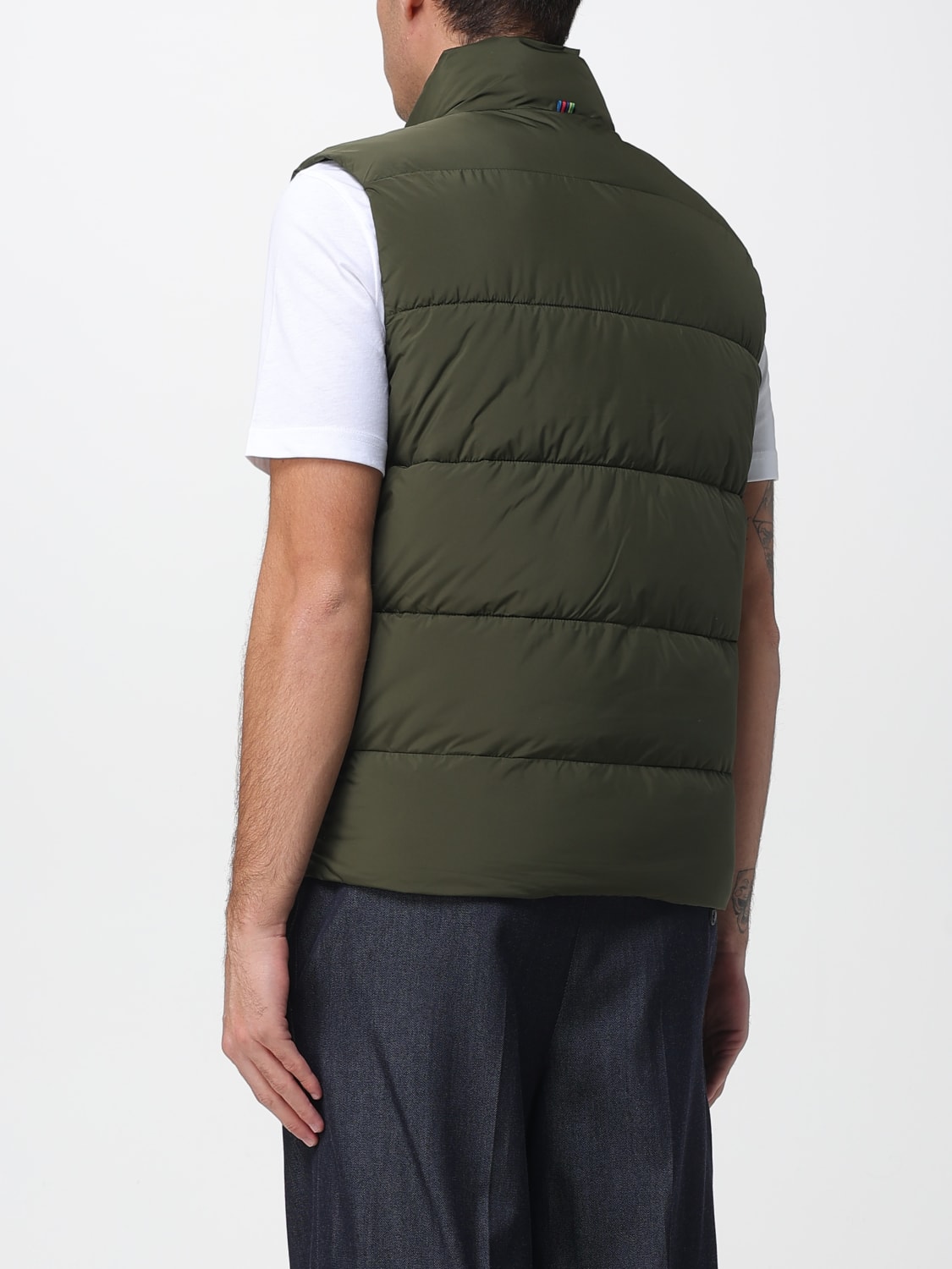 PS PAUL SMITH GILET: Gilet PS Paul Smith in nylon riciclato , Verde - Img 2