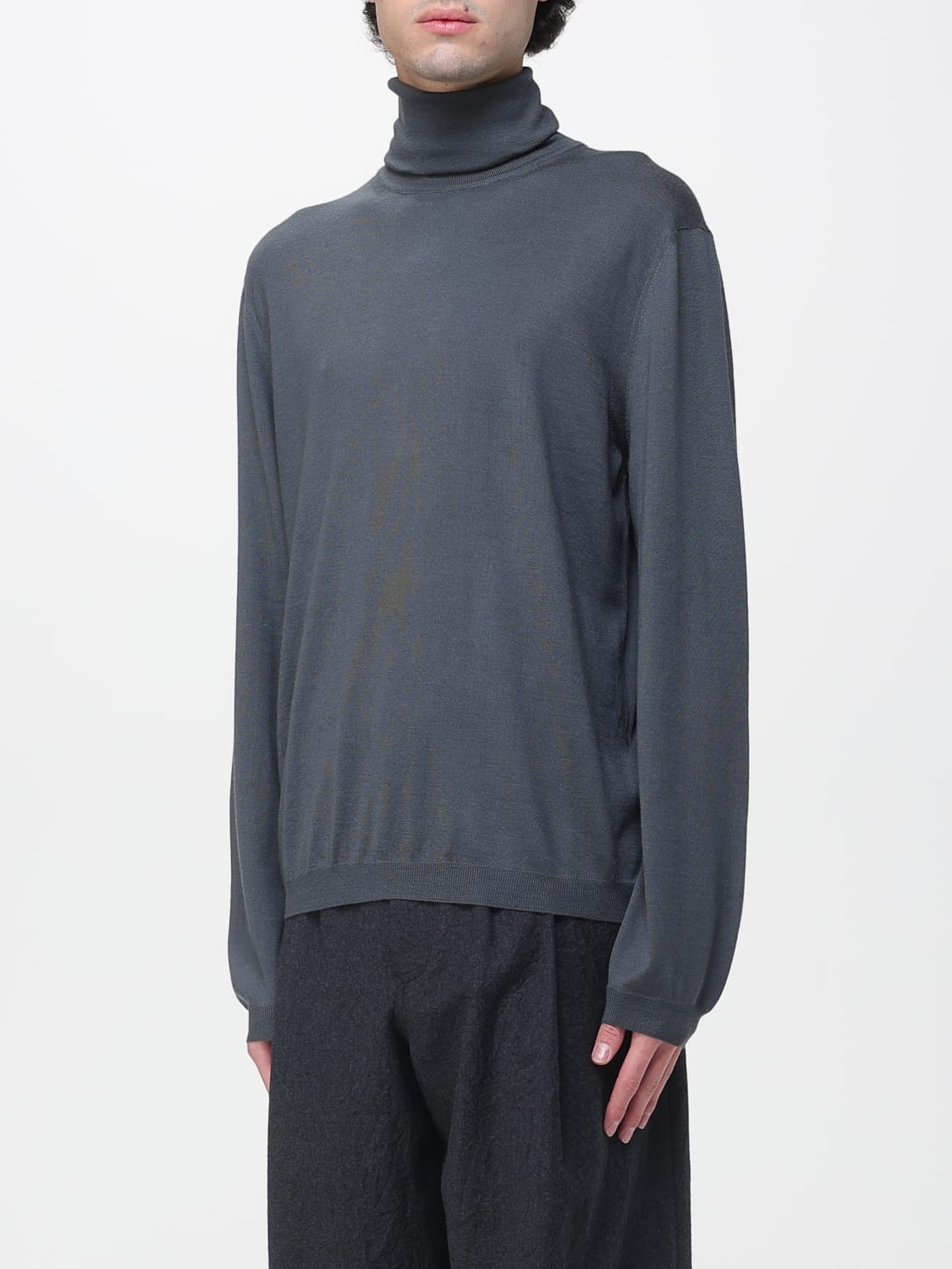 GIORGIO ARMANI MAGLIA: Maglia a dolcevita in cashmere Giorgio Armani, Grigio - Img 4