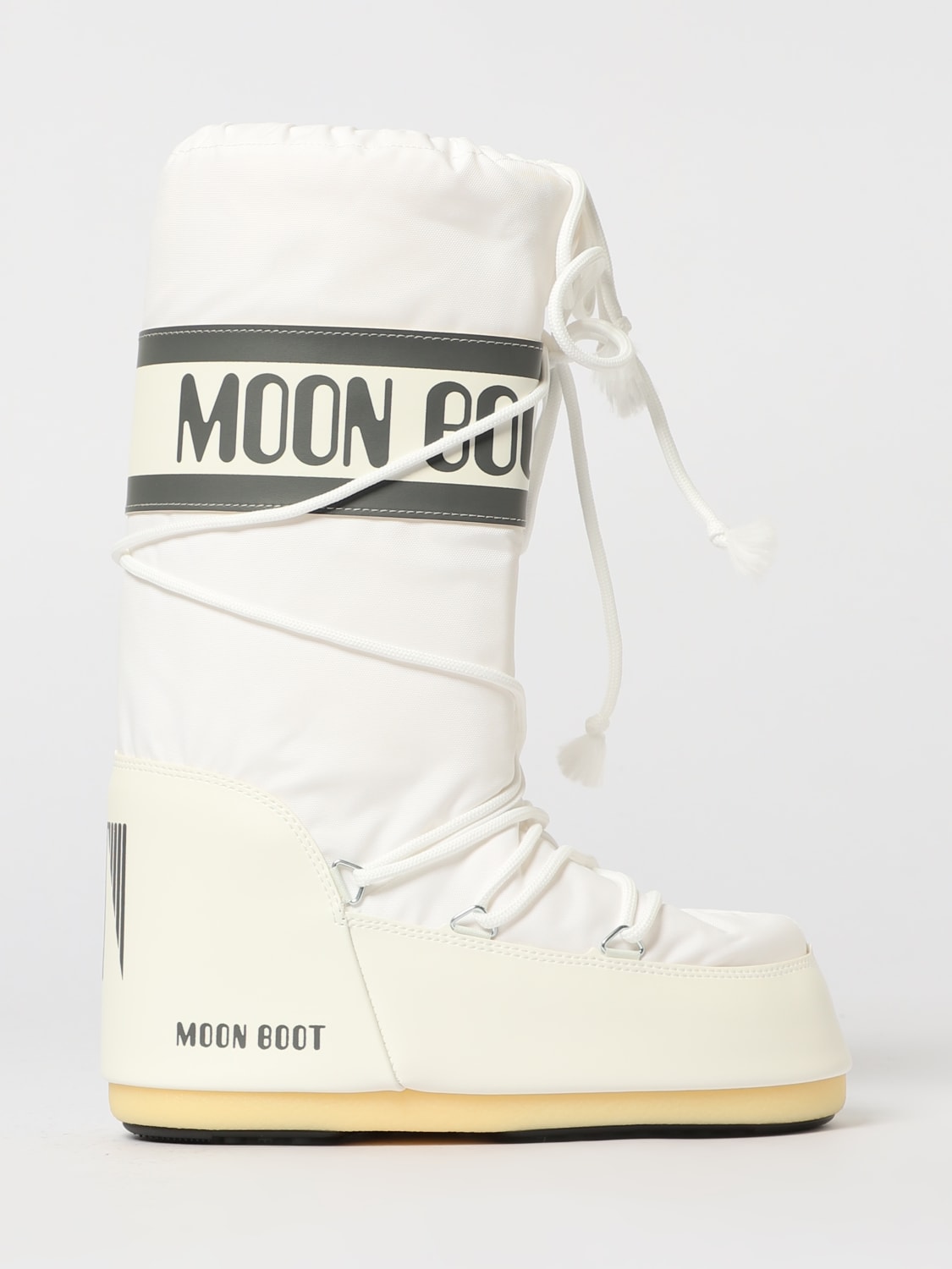MOON BOOT BOOTS: Flat ankle boot woman Moon Boot, White - Img 1