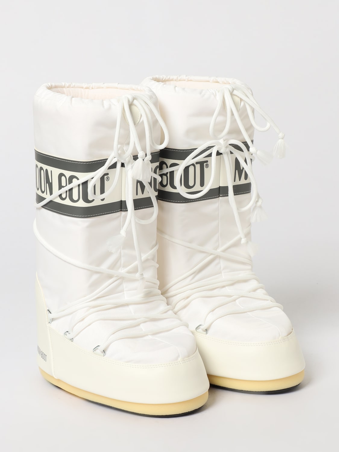 MOON BOOT BOOTS: Flat ankle boot woman Moon Boot, White - Img 2