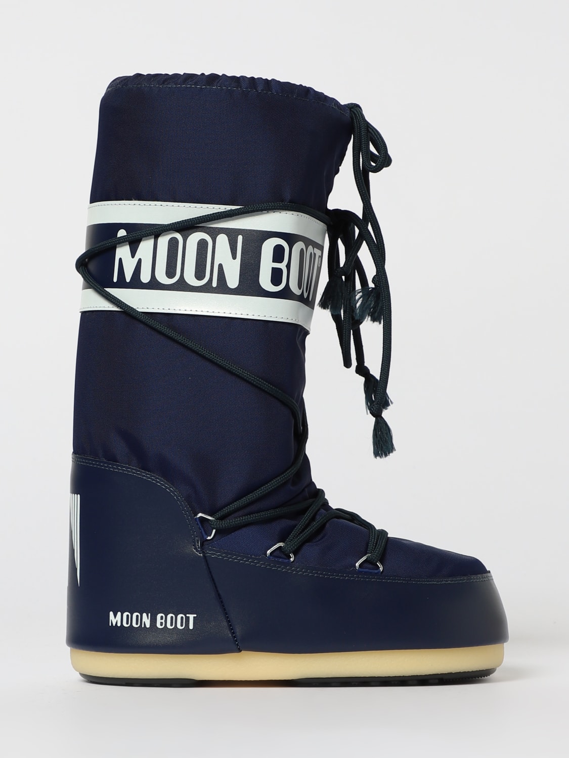 MOON BOOT BOOTS: Flat ankle boot woman Moon Boot, Blue - Img 1