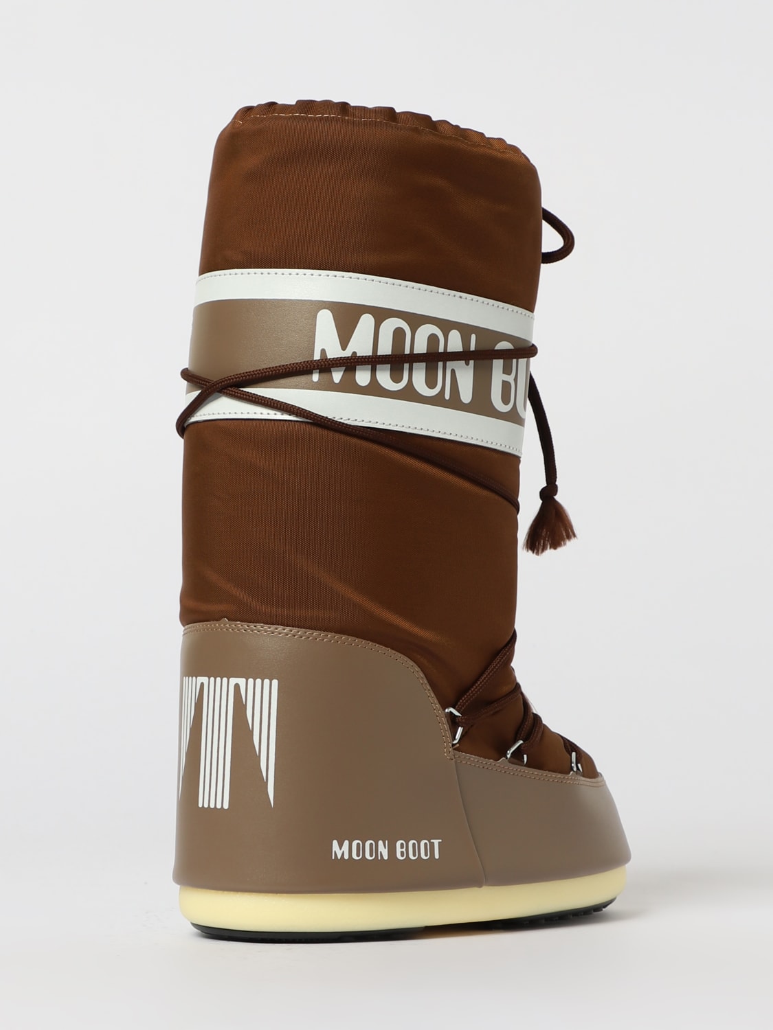 MOON BOOT BOOTS: Flat ankle boot woman Moon Boot, Brown - Img 3