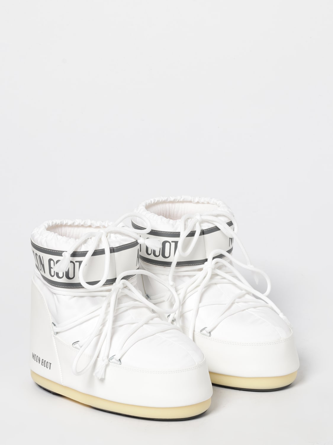 MOON BOOT STIEFEL: Flache stiefeletten damen Moon Boot, Weiß - Img 2