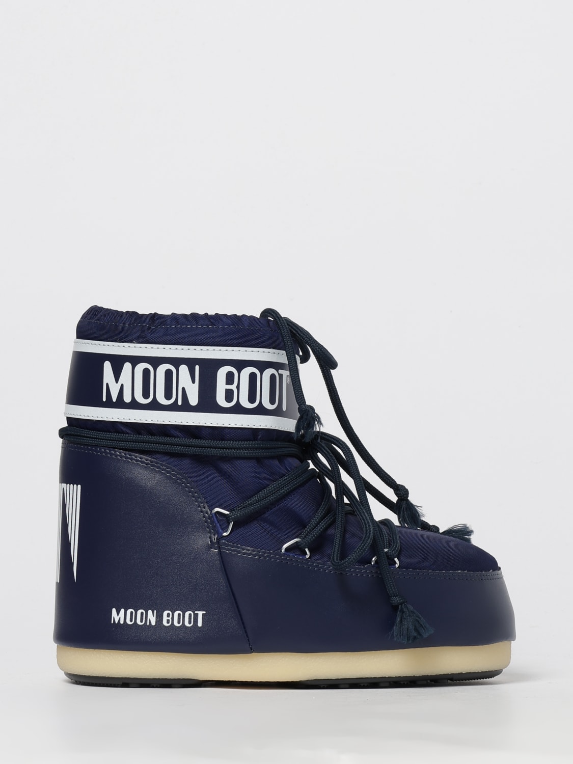 MOON BOOT BOOTS: Flat ankle boot woman Moon Boot, Blue - Img 1