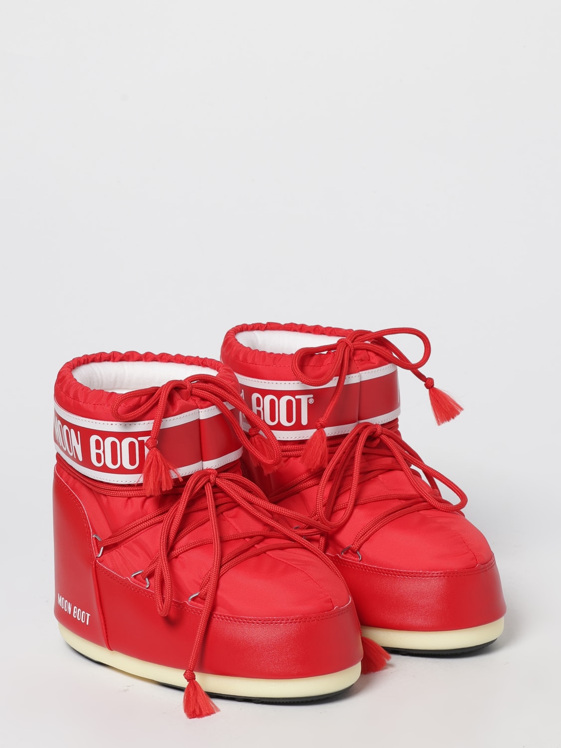 MOON BOOT BOOTS: Flat ankle boot woman Moon Boot, Red - Img 2