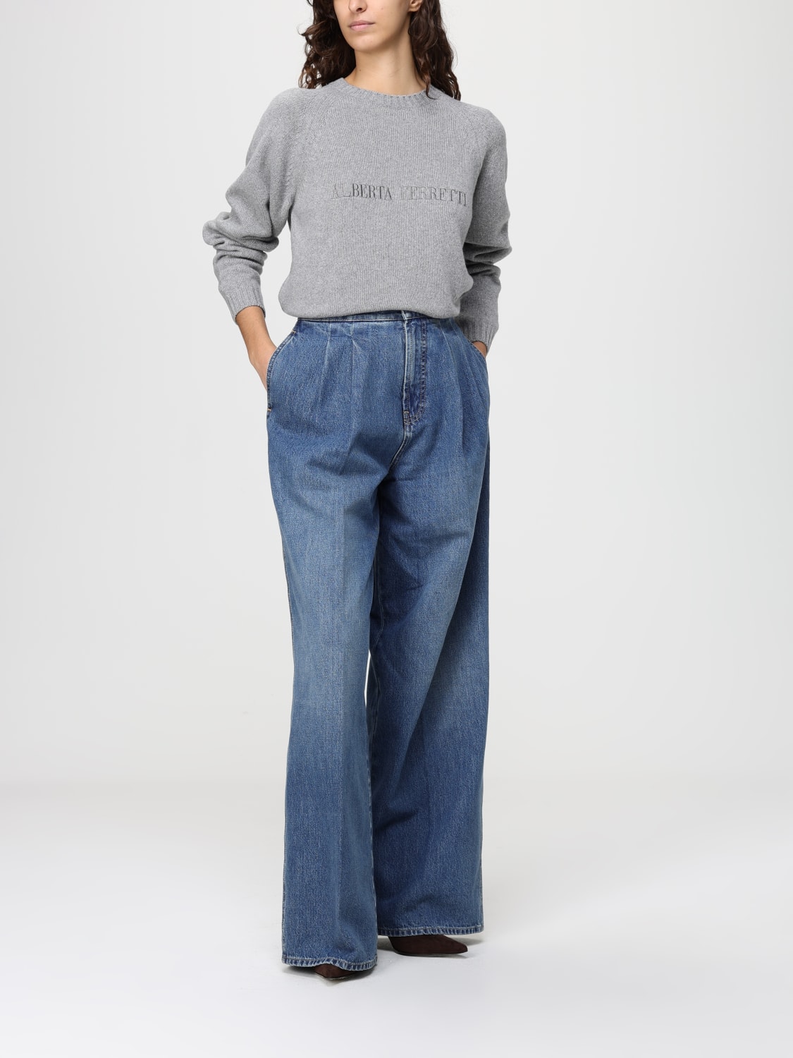 ALBERTA FERRETTI PULLOVER: Pullover damen Alberta Ferretti, Grau - Img 2