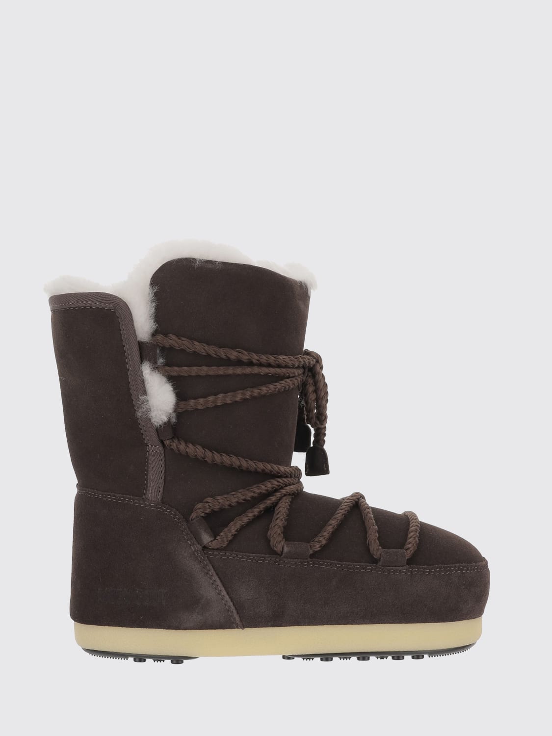 MOON BOOT BOOTS: Flat ankle boot woman Moon Boot, Brown - Img 1