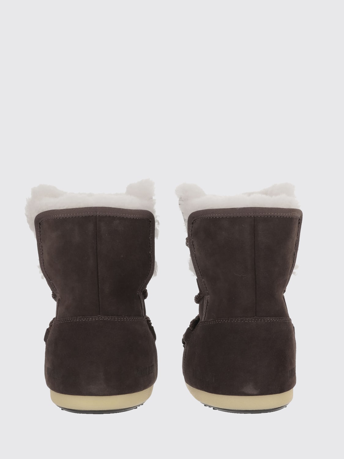MOON BOOT BOOTS: Flat ankle boot woman Moon Boot, Brown - Img 3