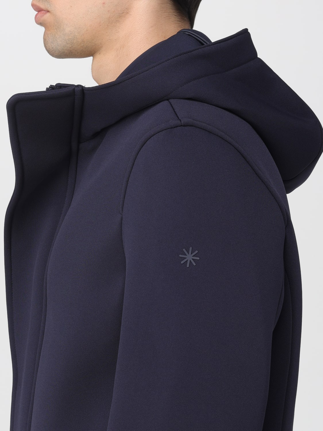 MANUEL RITZ 大衣: 大衣 男士 Manuel Ritz, 蓝色 - Img 4