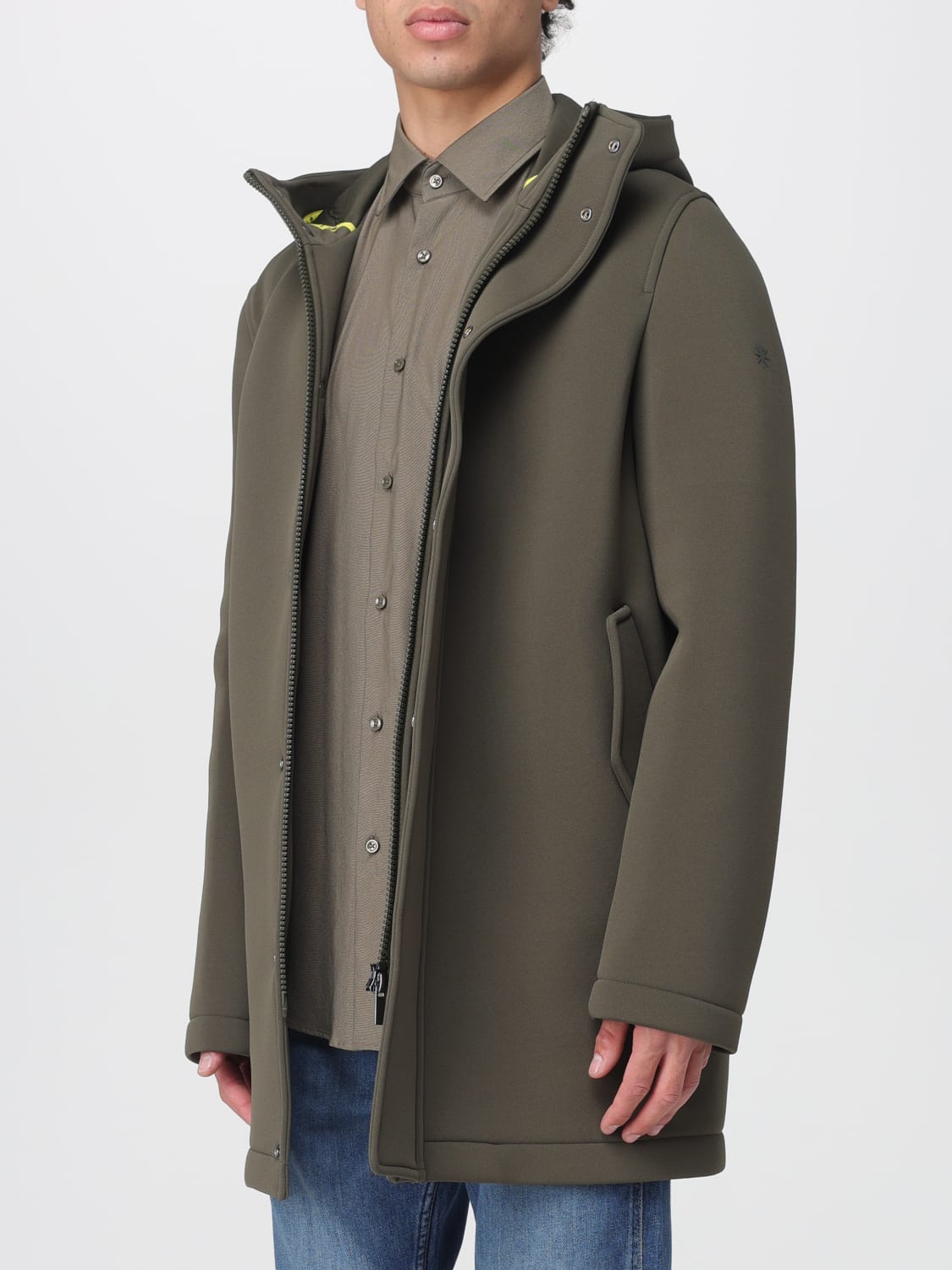 MANUEL RITZ COAT: Coat men Manuel Ritz, Green - Img 3
