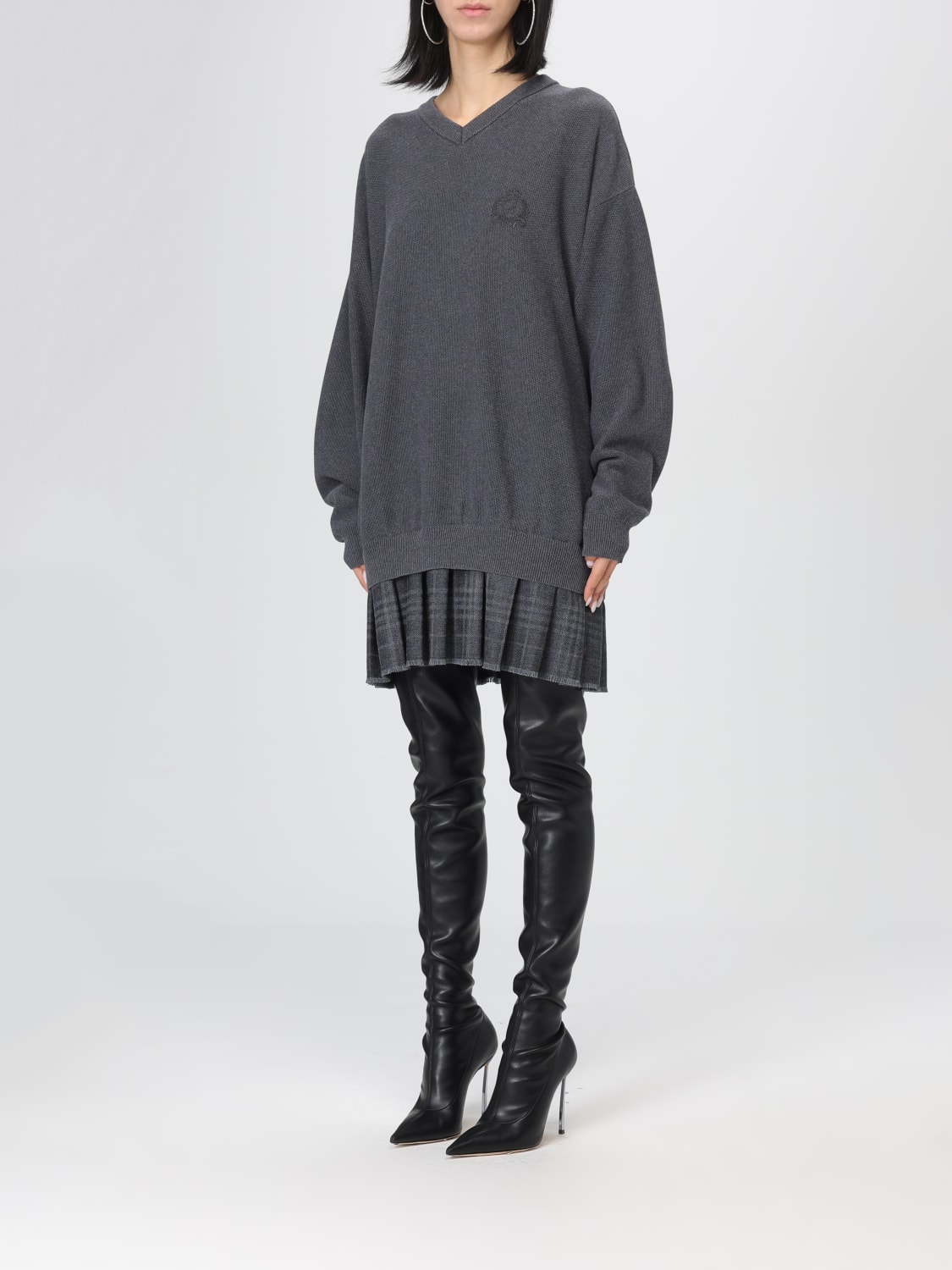 BALENCIAGA DRESS: Dress woman Balenciaga, Grey - Img 3