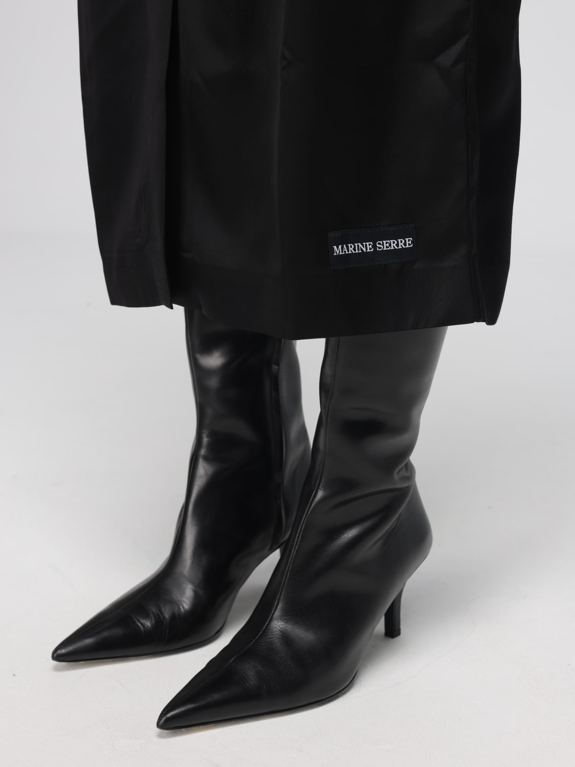 MARINE SERRE ABITO: Abito chemisier Marine Serre in viscosa, Nero - Img 3