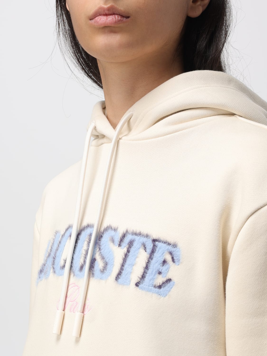 LACOSTE SWEATER: Sweater woman Lacoste, Beige - Img 3