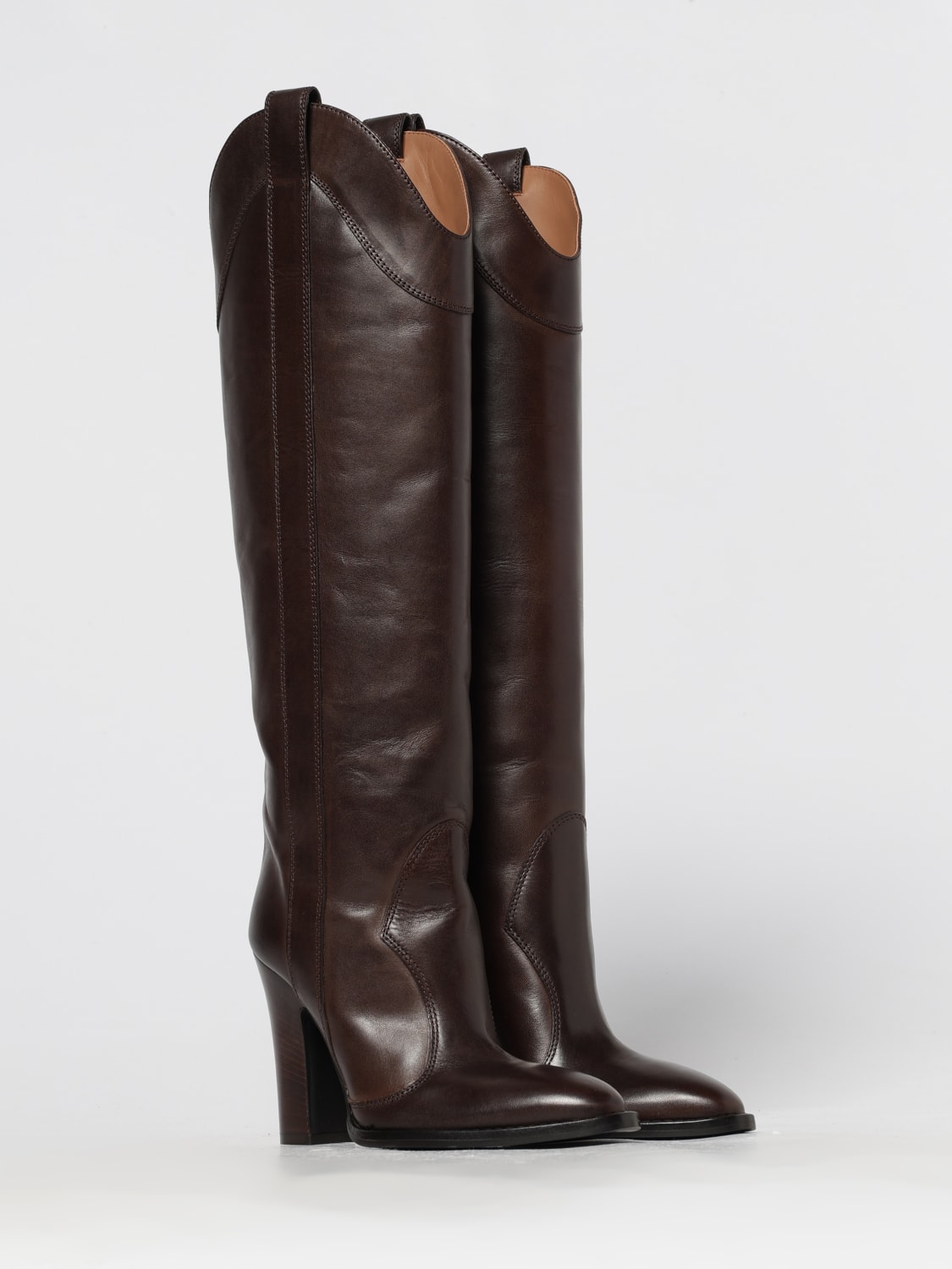 PARIS TEXAS BOOTS: Flat ankle boot woman Paris Texas, Brown - Img 2