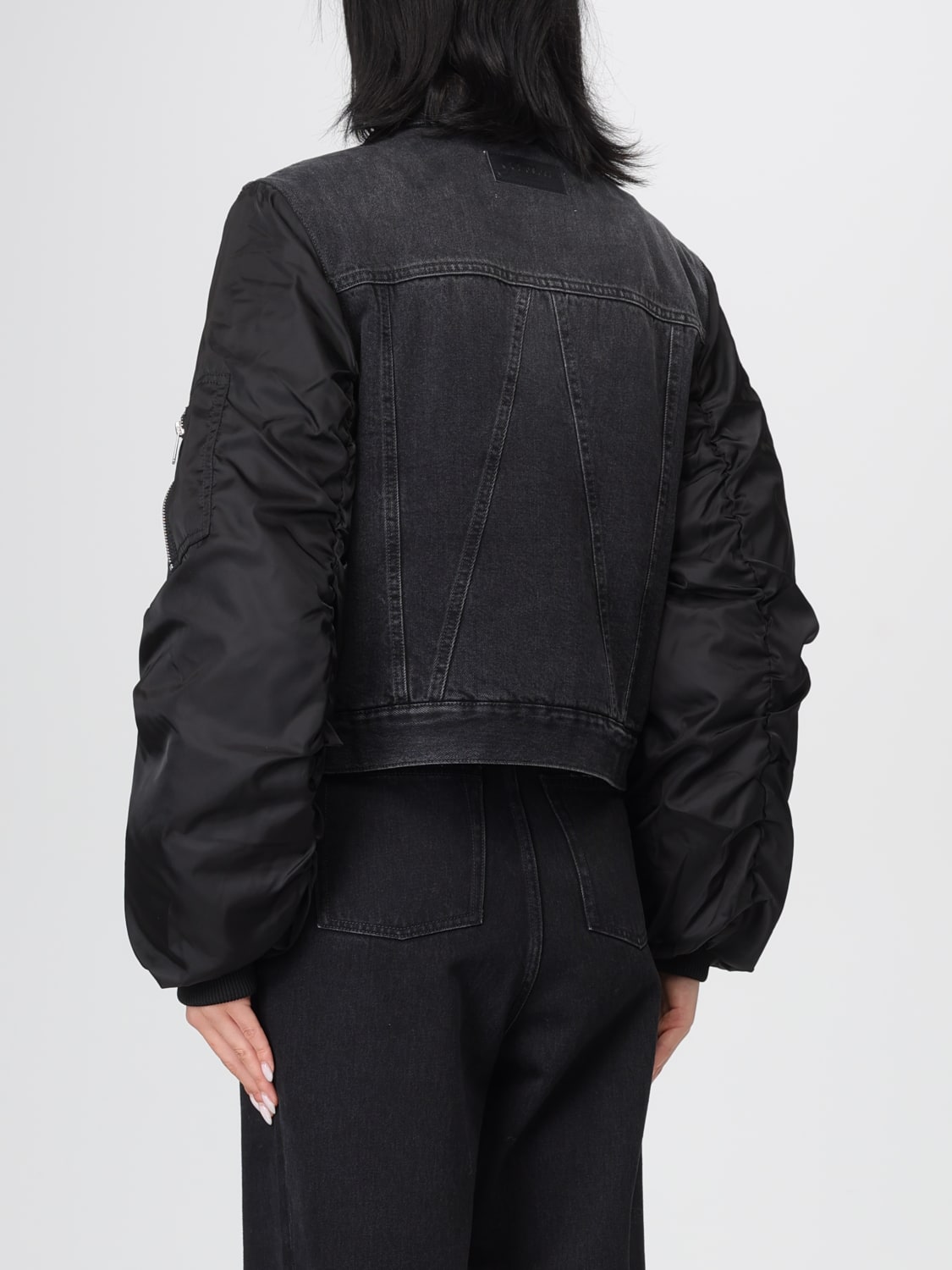 GANNI JACKET: Ganni women's denim jacket, Black - Img 3