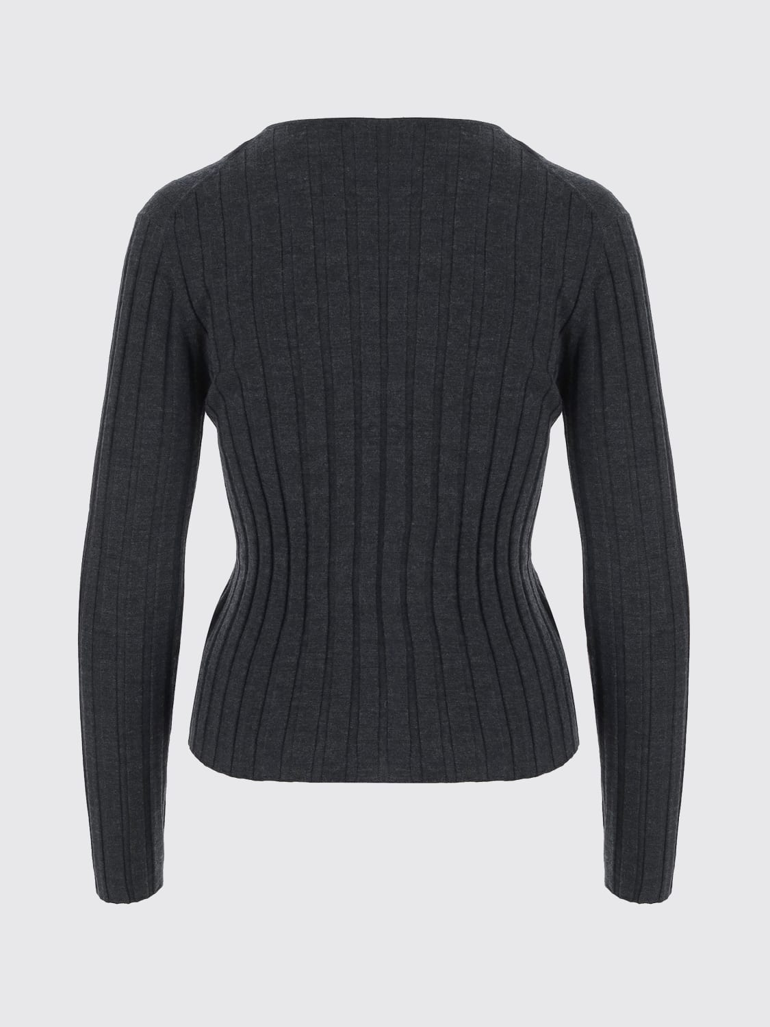 ALLUDE MAGLIA: Pullover basic Allude in lana vergine , Grigio - Img 2