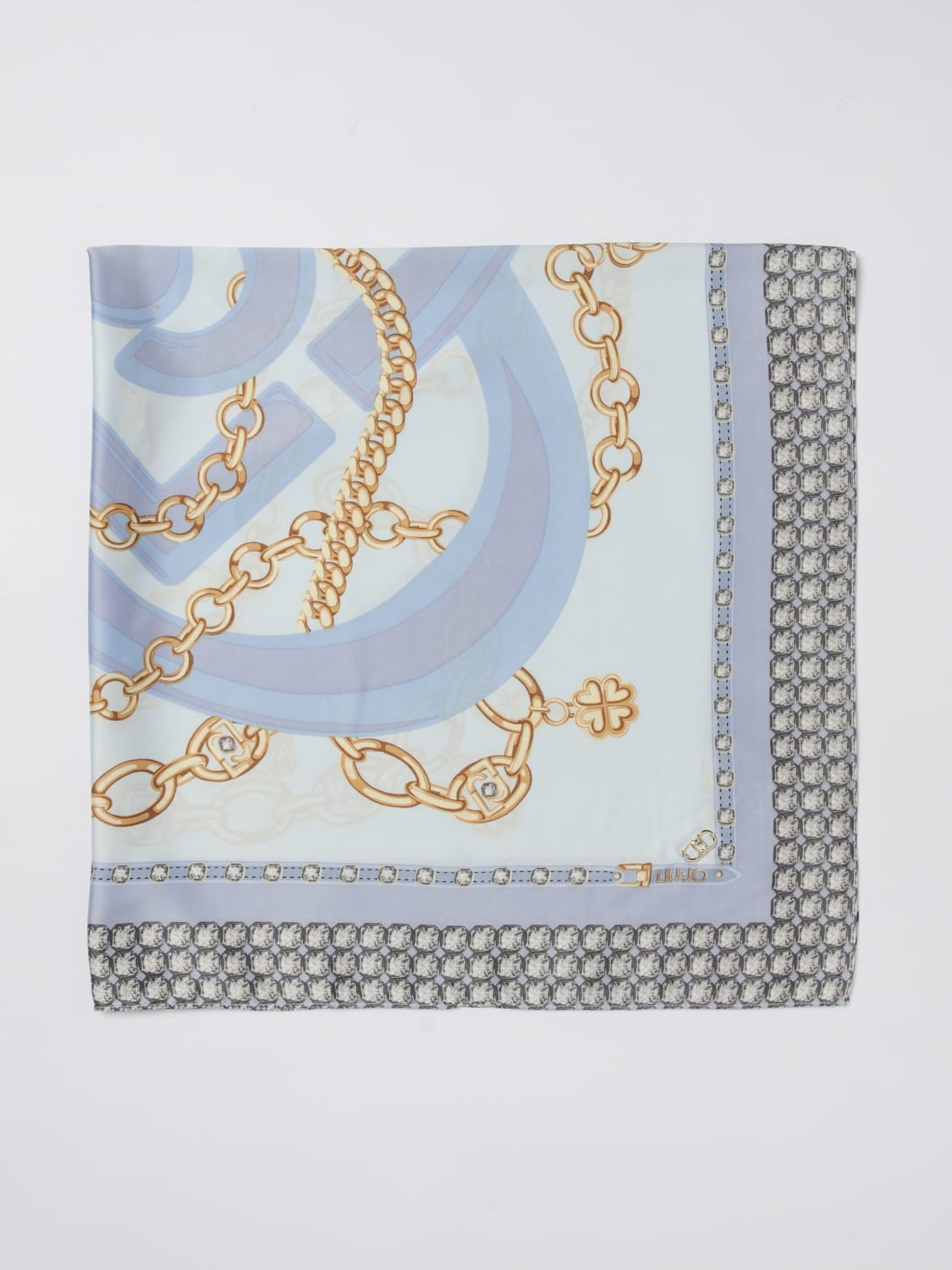 LIU JO FOULARD: Foulard Liu Jo in twill con stampa animalier , Nero 2 - Img 1