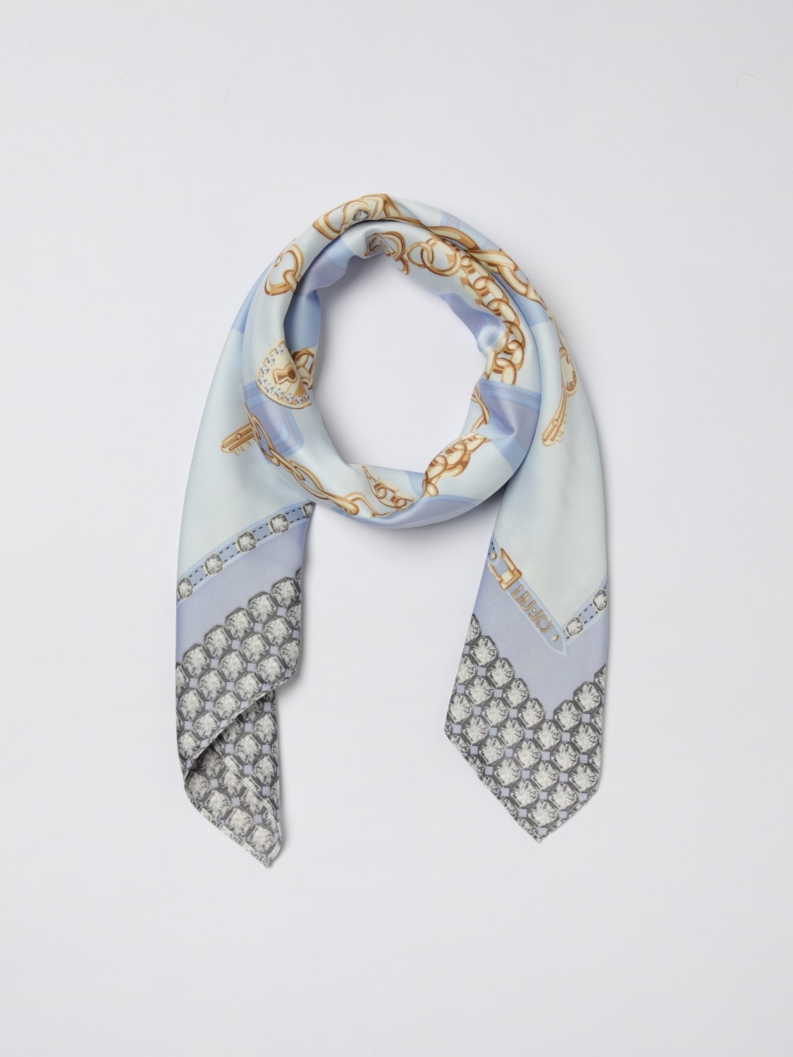 LIU JO FOULARD: Foulard Liu Jo in twill con stampa animalier , Nero 2 - Img 2