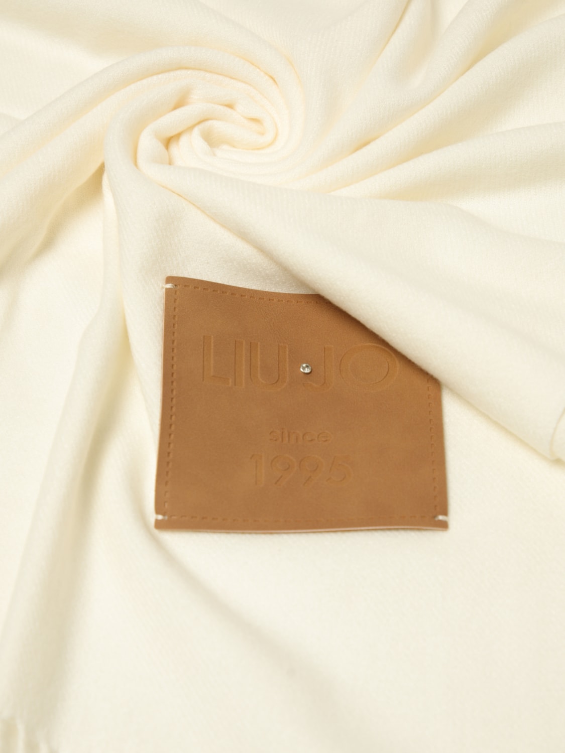 LIU JO SCIARPA: Sciarpa Liu Jo in tessuto garzato , Beige - Img 3