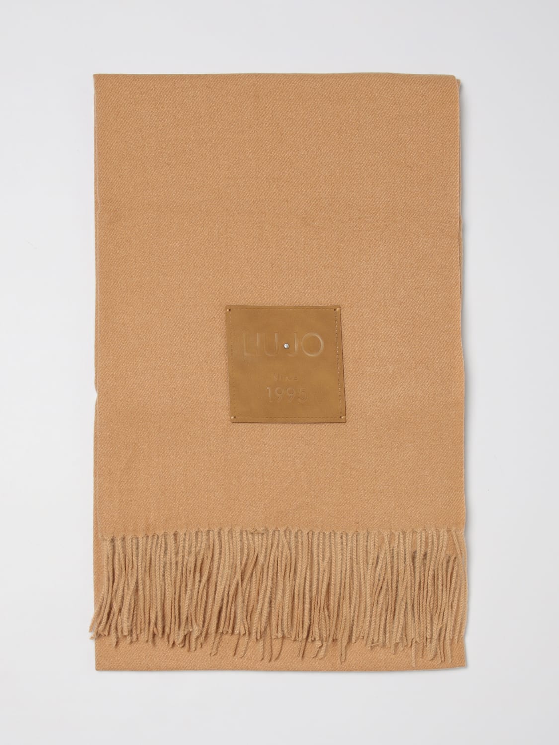 LIU JO SCIARPA: Sciarpa Liu Jo in tessuto garzato , Cammello - Img 1